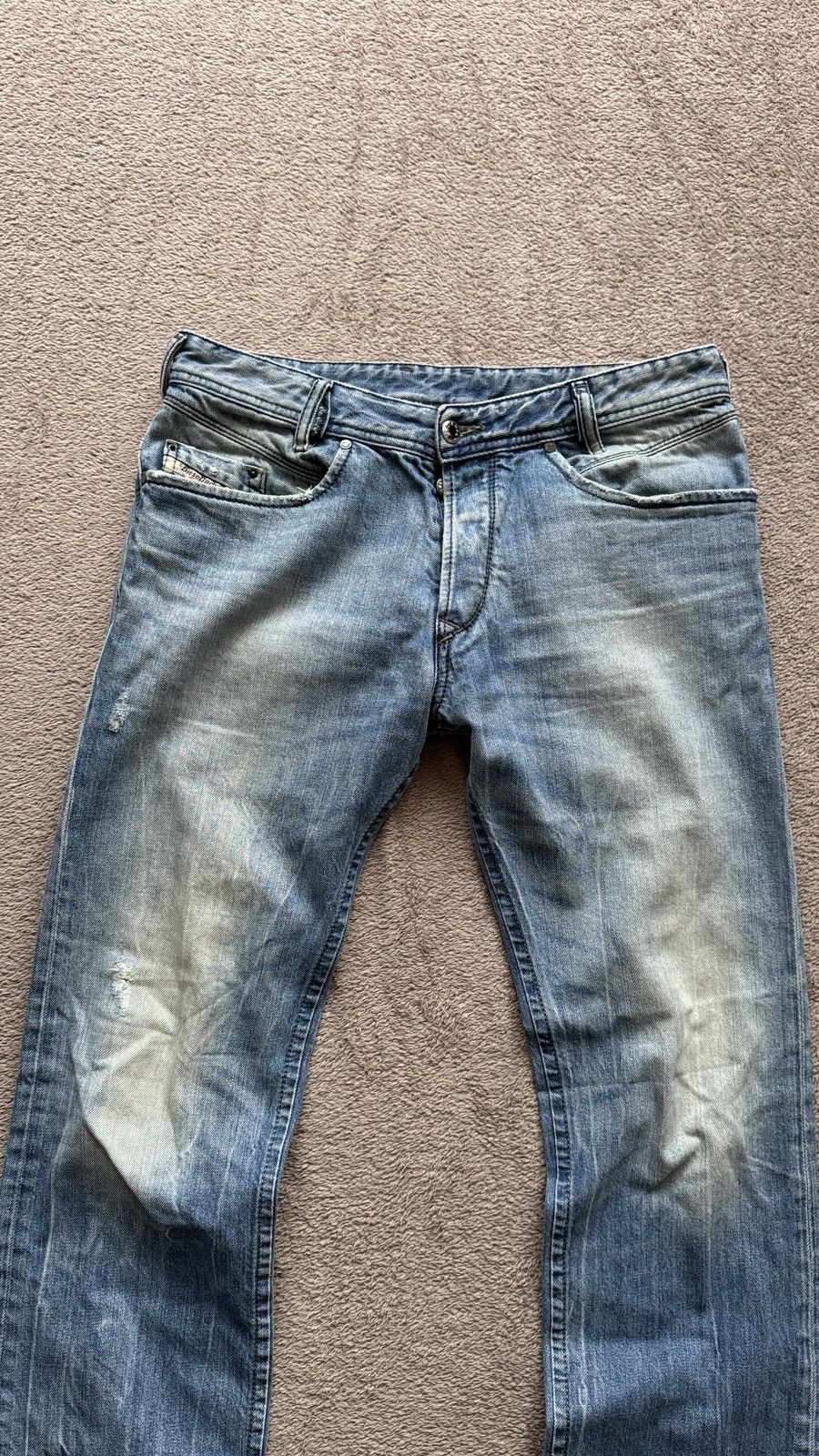 Japanese Brand Diesel Iakop Mudwash Ripped Slim Jeans helmut lang lgb Size US 30 / EU 46 - 3 Thumbnail