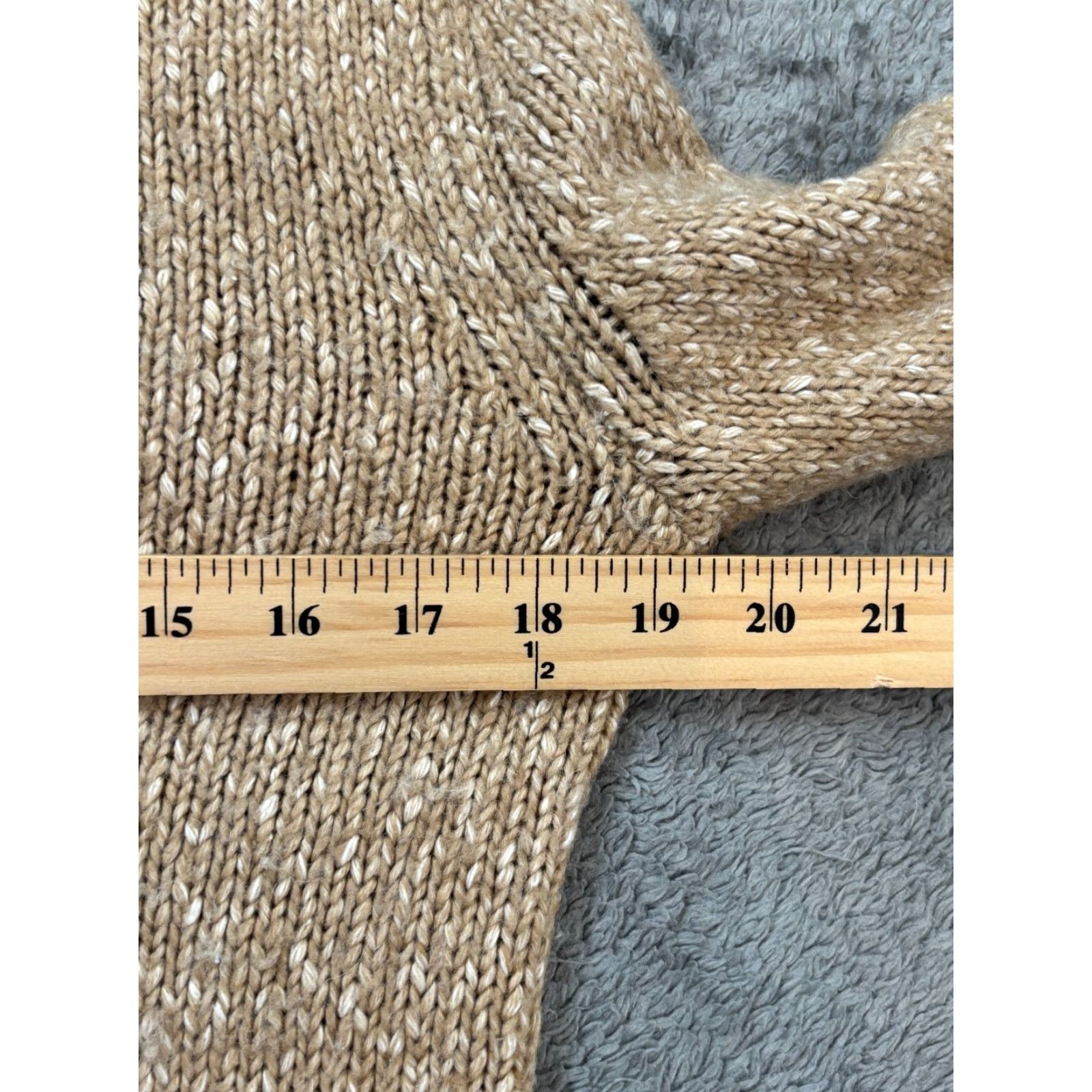 Gap Gap Sweater Tunic Beige Knit Long Sleeve Crew Neck Pullover Womens M, Casual, Regular, Size M, Gap, Solid Pattern Size M / US 6-8 / IT 42-44 - 3 Thumbnail