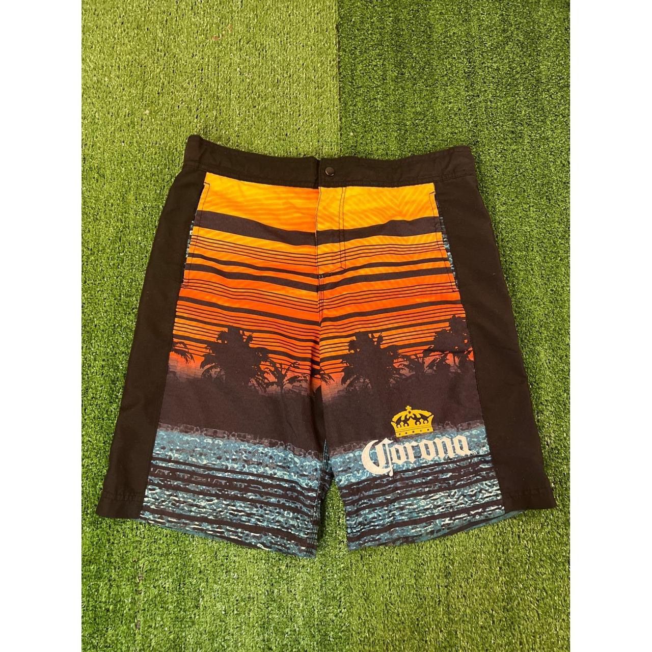 Vision Streetwear Corona Extra Board Shorts Mens Size 35 Black Sunset Trunks Size US 35 - 1 Thumbnail