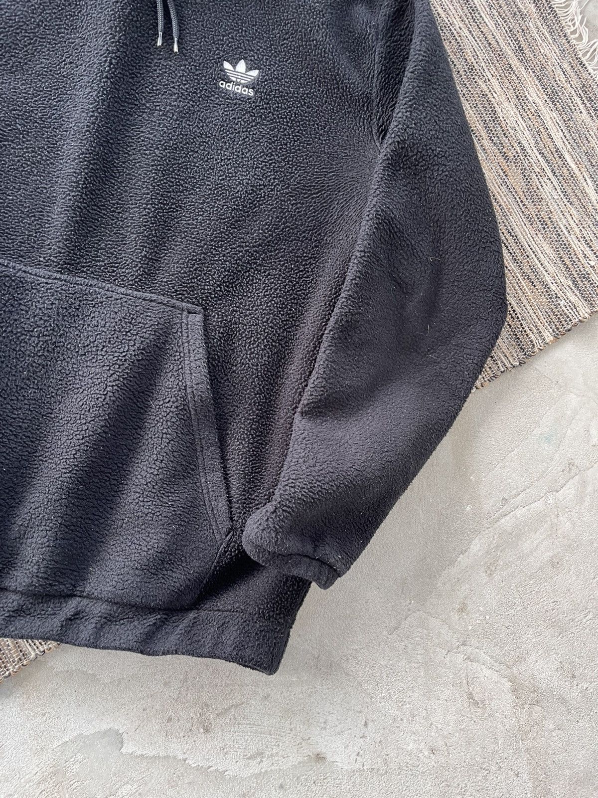 Adidas Adidas Teddy Fleece Hoodie Black Oversized Avantgarde Y2K Size US XL / EU 56 / 4 - 6 Thumbnail