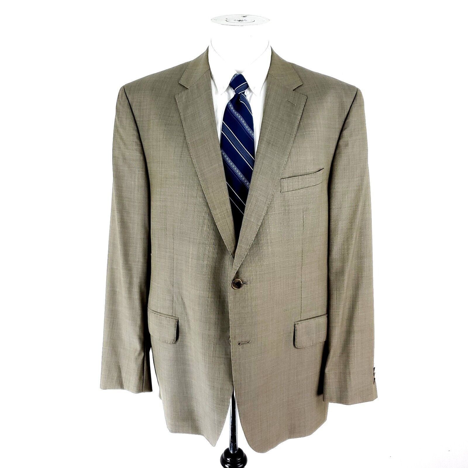 Jack Victor Jack Victor Elite Nepal Ct Wool 2 Button Blazer 44R Tan Shar Size 44R - 3 Thumbnail
