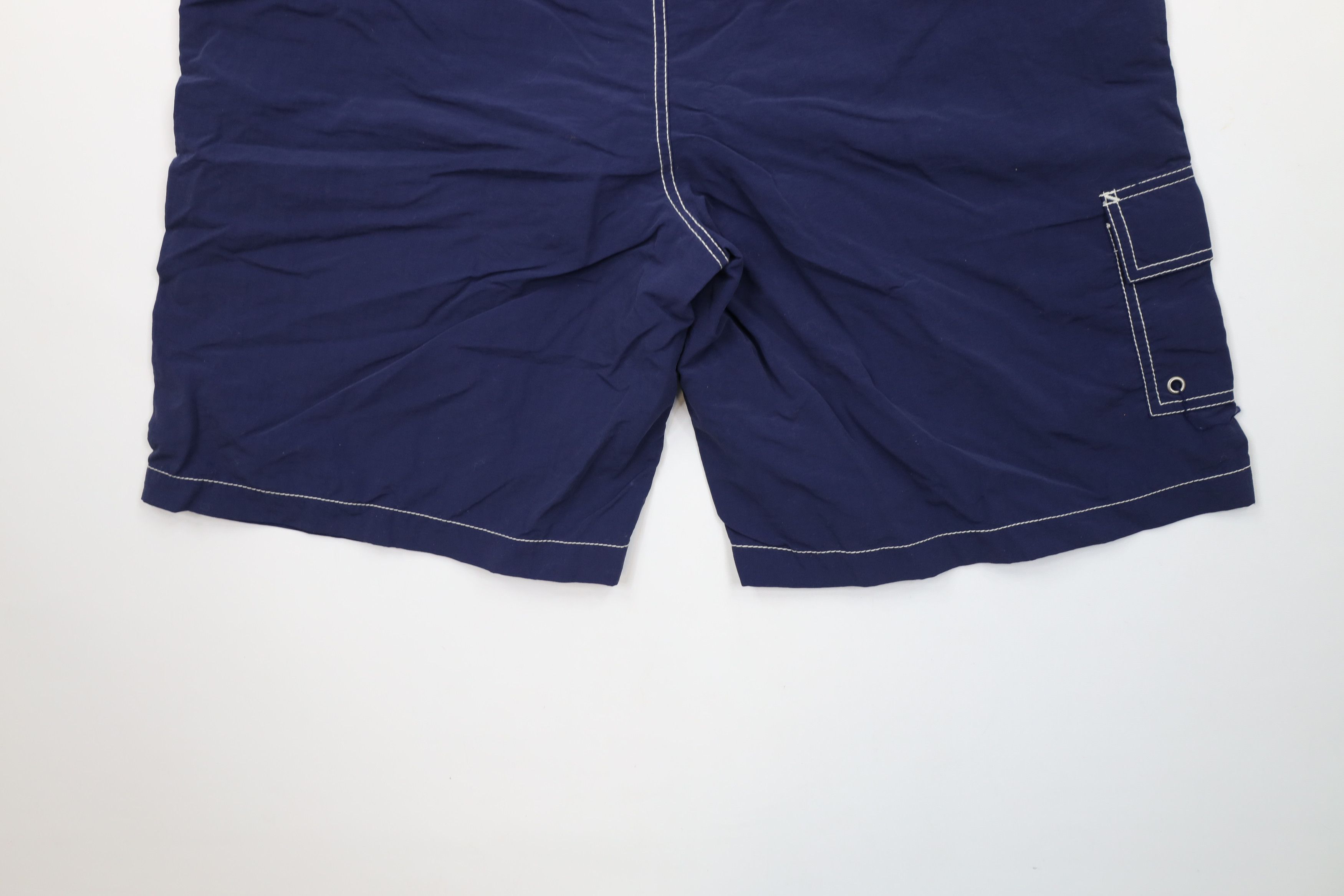 Ralph Lauren × Vintage Vintage 90s Ralph Lauren Spell Lined Shorts Swim Trunks Blue Size US 36 / EU 52 - 12 Thumbnail