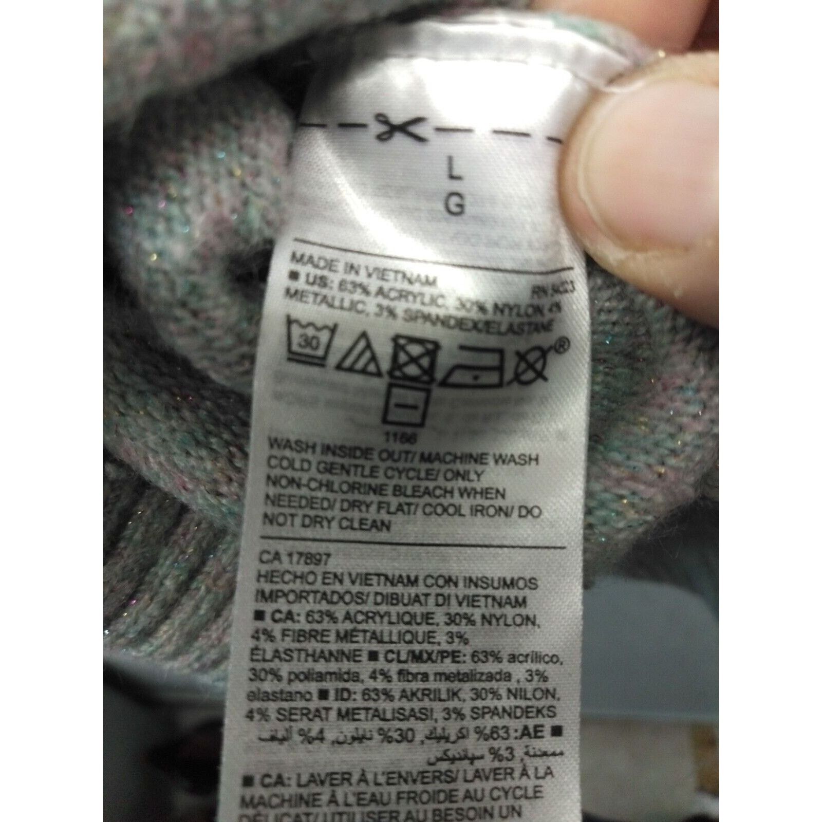 Old Navy Old Navy Sparkle Grey Size L Woman's Sweater Size L / US 10 / IT 46 - 7 Thumbnail