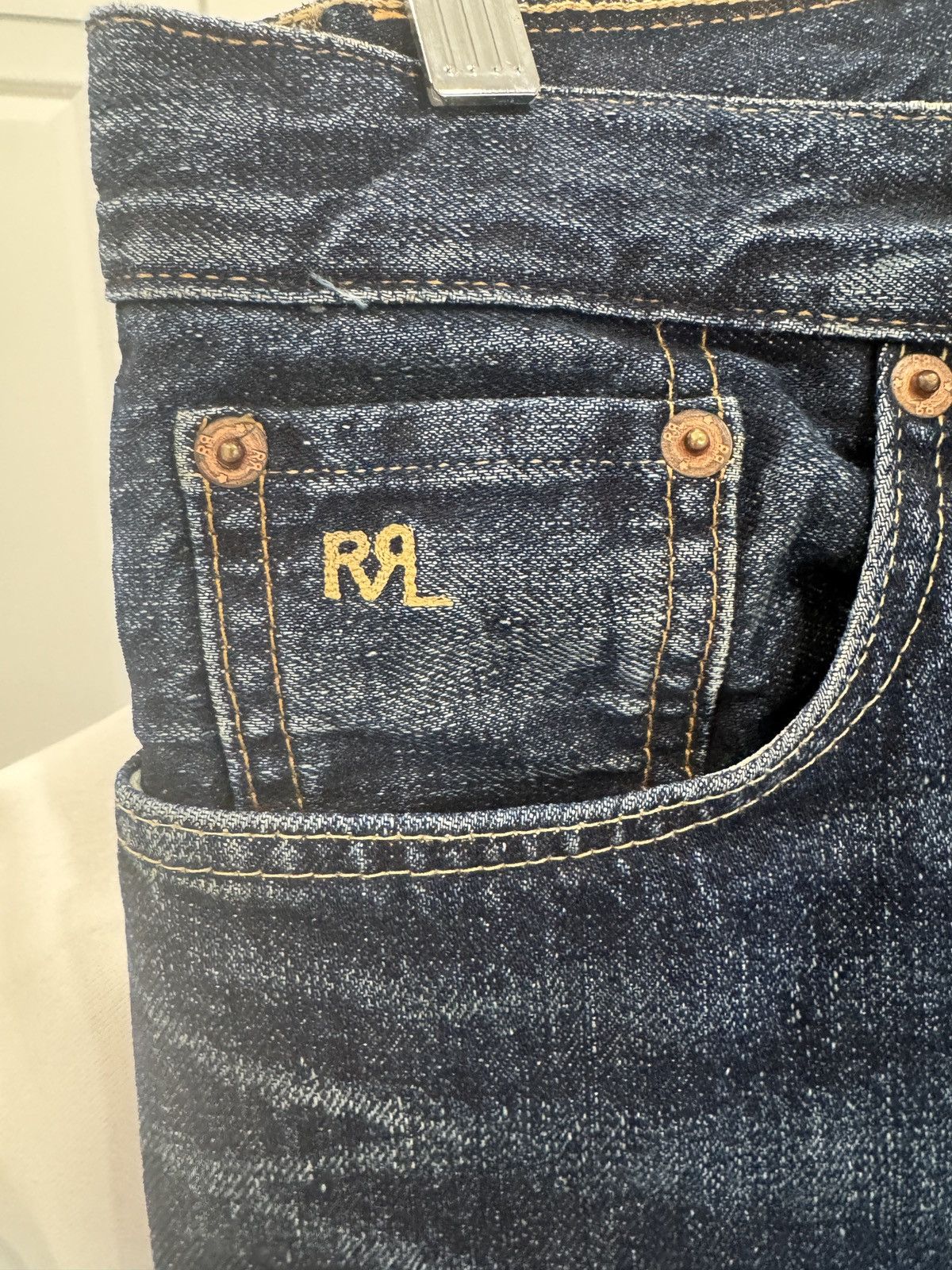 RRL Ralph Lauren Double Rl RRL slim narrow zip fly mud wash jeans Size US 30 / EU 46 - 5 Thumbnail
