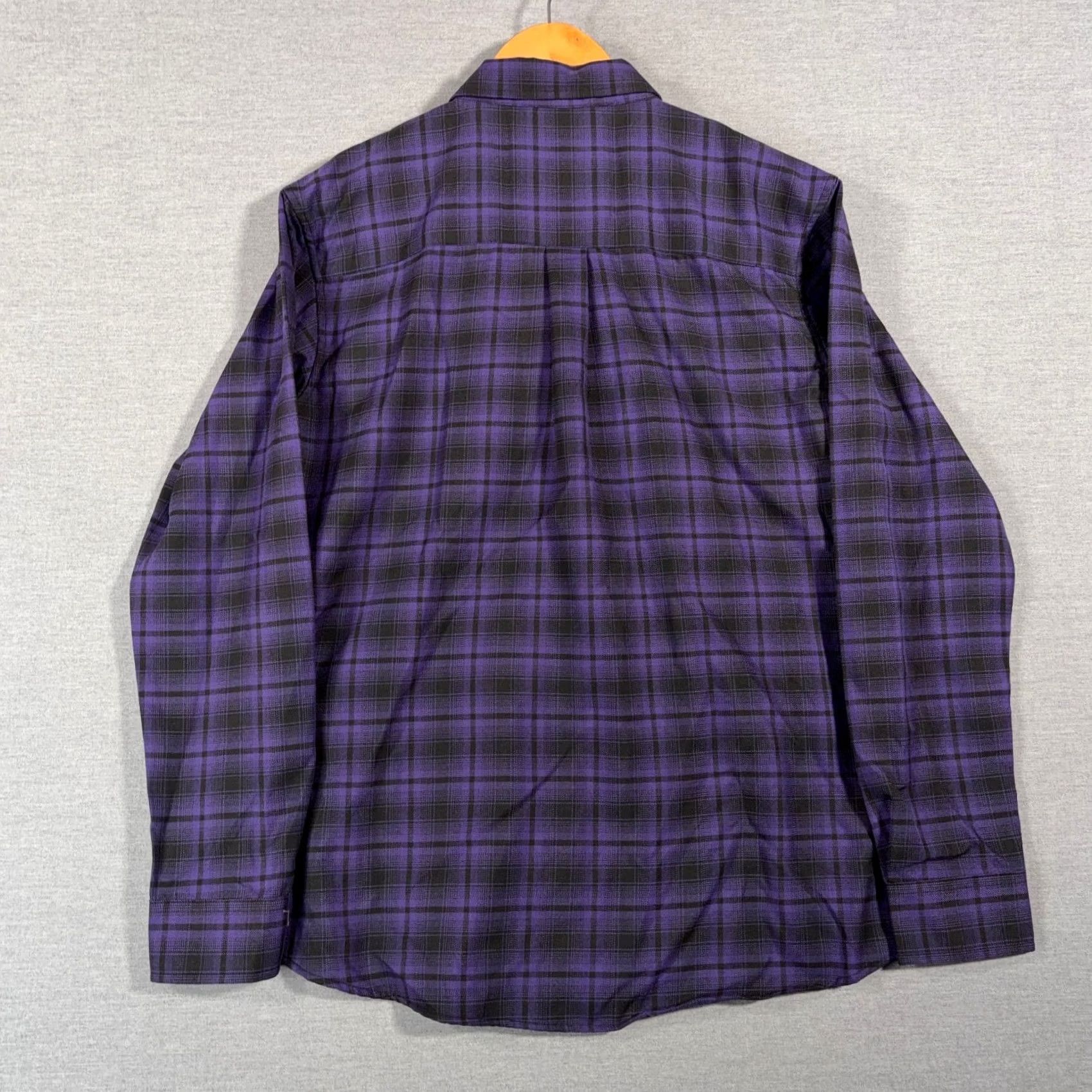 Dixxon Flannel Shirt Womens 1XL Purple Black Plaid Button Snap Voodoo Nwot, Women's — image 6 of 6