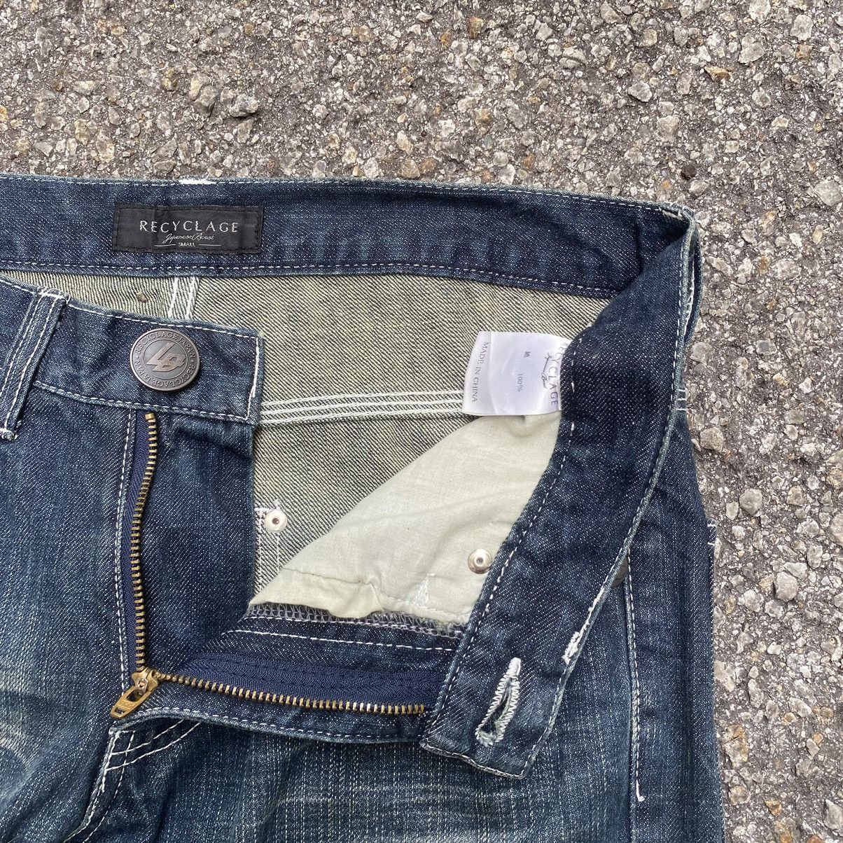 Kapital Japanese Distressed Denim Patchwork Jeans Recyclage Low Rise Size US 28 / EU 44 - 6 Thumbnail
