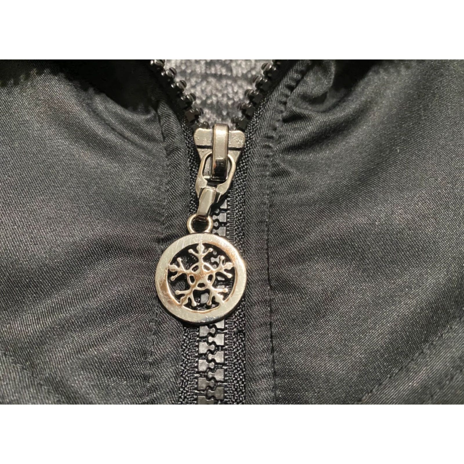 Vintage Skyr Jacket Geometric Fleece Wool Blend Hooded Gray Black Women's L Large N/A Size L / US 10 / IT 46 - 4 Thumbnail