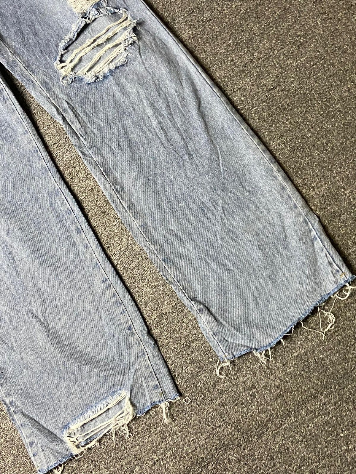 Japanese Brand ROMWE Brand Distressed Denim Ripped Jeans (158) Size 25" / US 0 / IT 36 - 8 Thumbnail