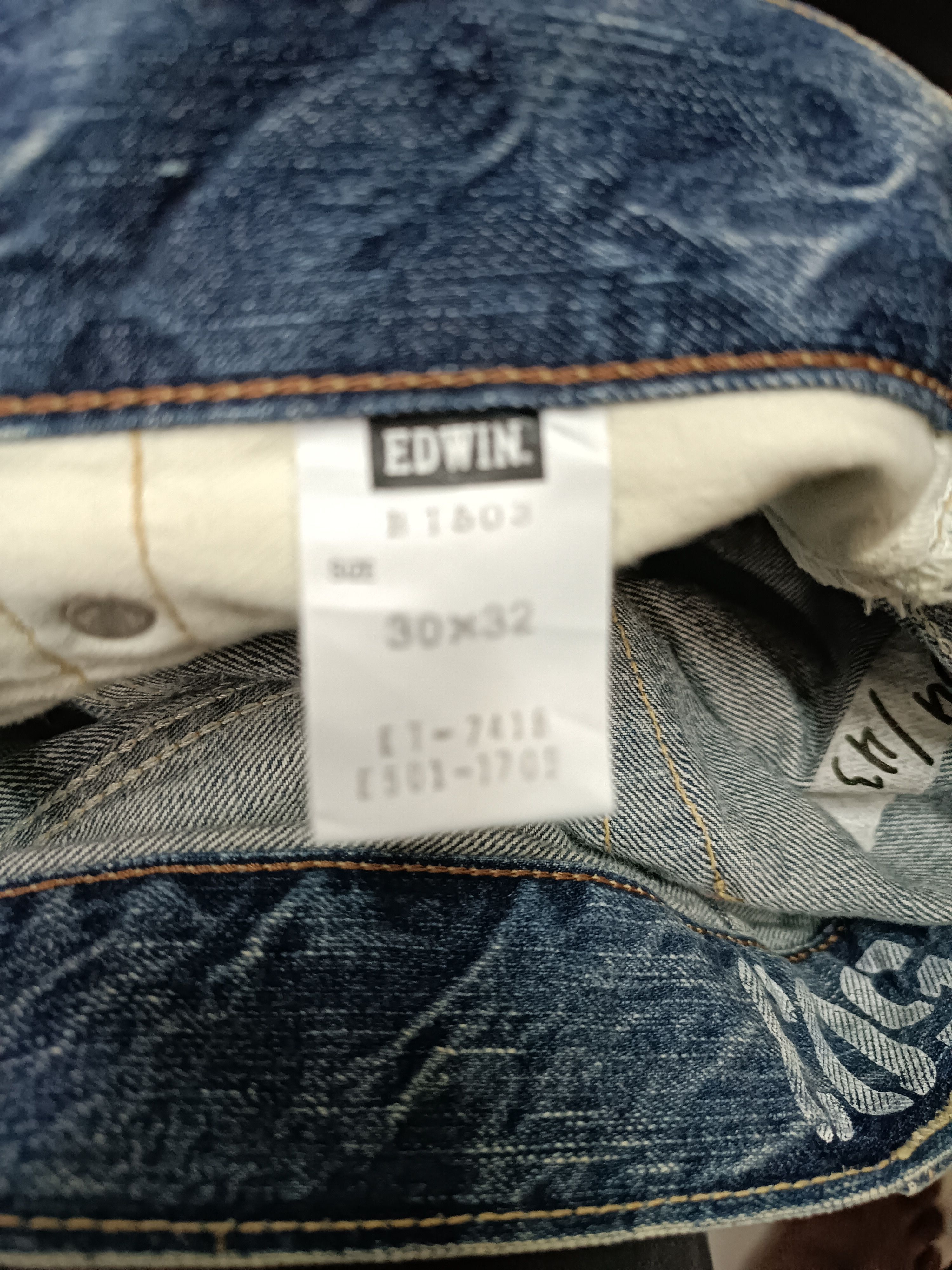 Edwin × Vintage RARE 🔥 Edwin 503 Mission Whisker Faded Denim E240 Size US 32 / EU 48 - 11 Thumbnail