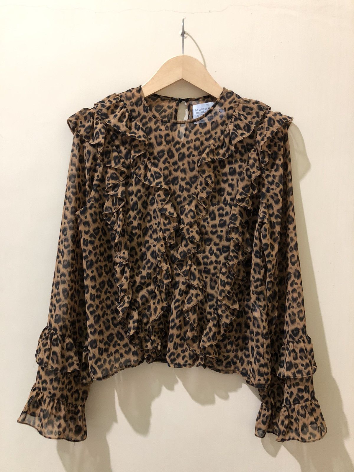 If Six Was Nine Style Nanda Leopard Blouse Asian Style Korean & Japanese Size ONE SIZE - 1 Thumbnail