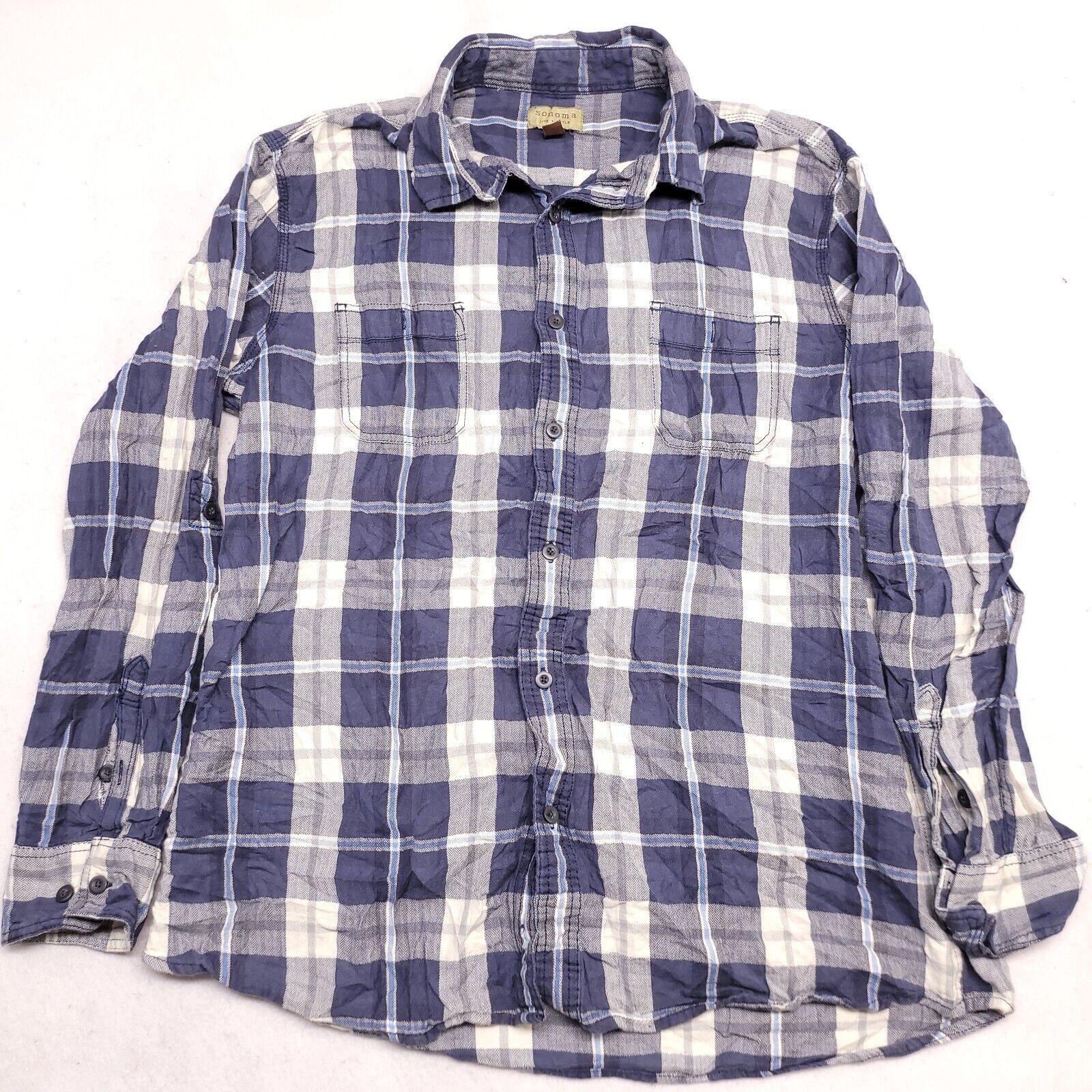 Sonoma Sonoma Tartan Flannel Shirt Mens Size Extra Large XL Blue Size US XL / EU 56 / 4 - 2 Thumbnail