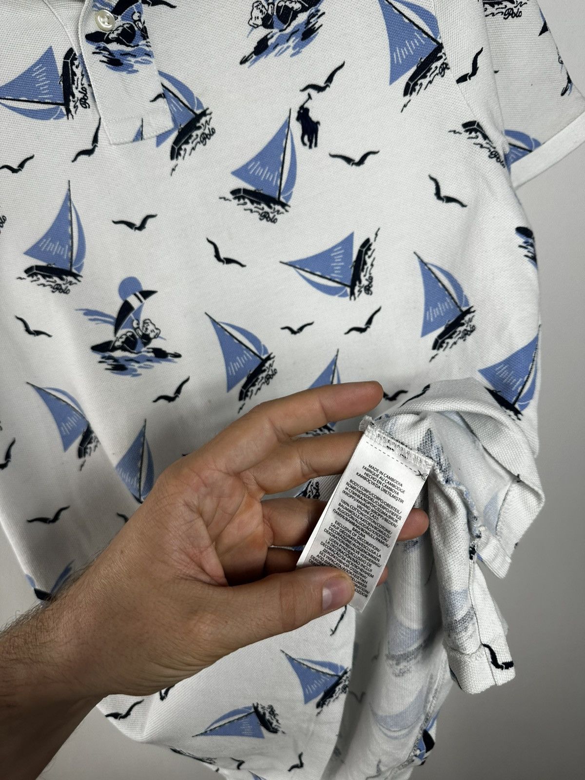 Polo Ralph Lauren Polo Ralph Lauren All Over Sailboat Print Polo Shirt Size US M / EU 48-50 / 2 - 8 Thumbnail