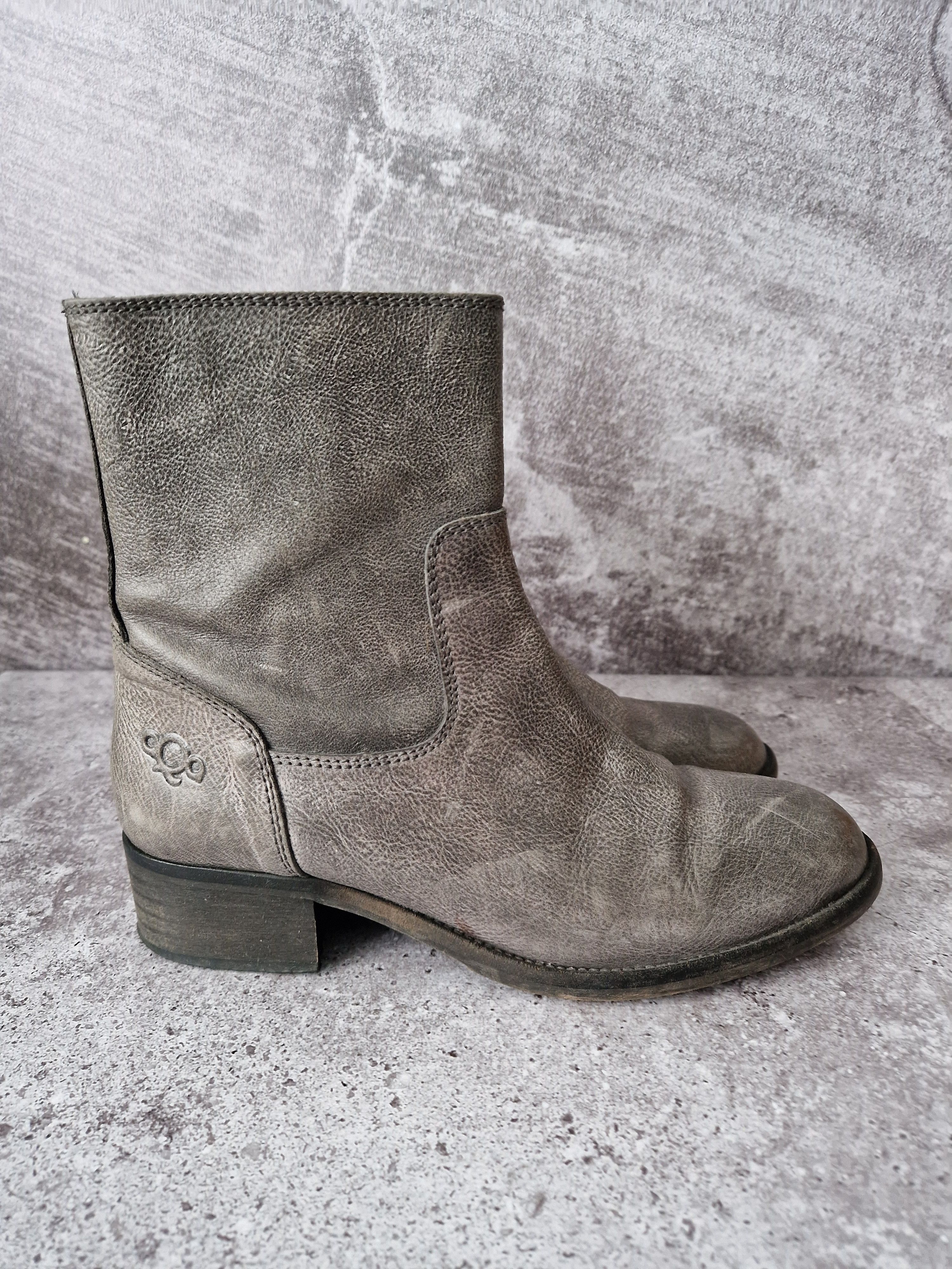 Vintage Real leather grey gaudi faded hi boots Size US 6 / IT 36 - 1 Thumbnail