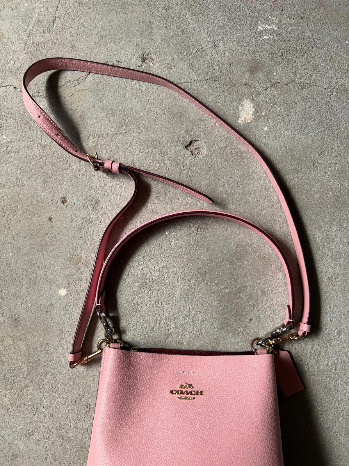 Coach Coach 2Way Leather Small Town Bucket Bag Bubblegum Size ONE SIZE - 3 Thumbnail