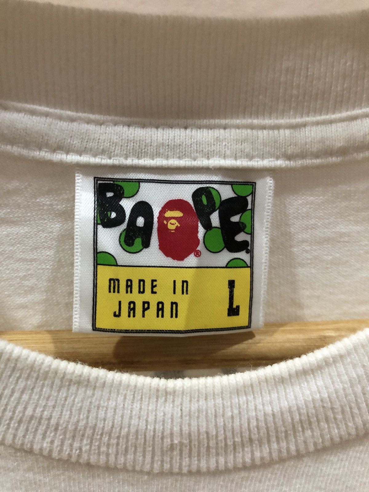 Bape Vintage A Bathing Ape "Bape In Lukewarm Water" fishing tee Size US L / EU 52-54 / 3 - 8 Thumbnail