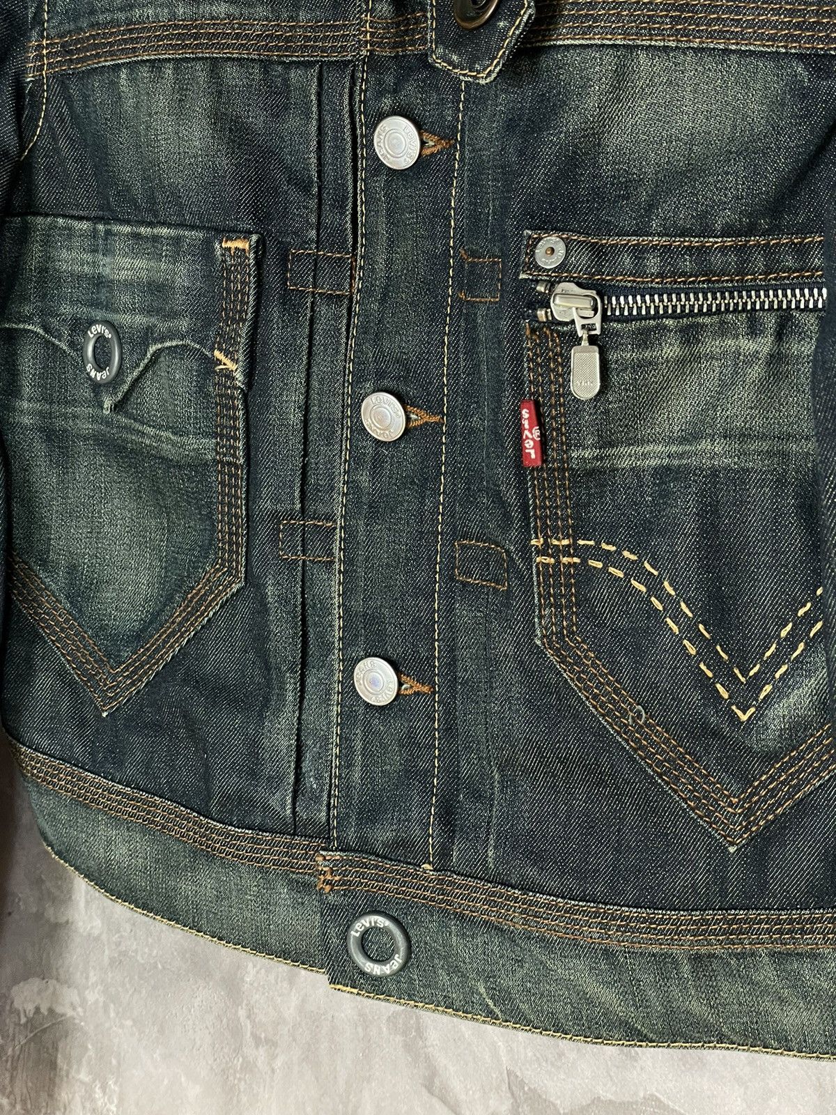 Japanese Brand × Levi's Vintage Levis Japanese Brand 90s Diesel Style Denim jacket Size S / US 4 / IT 40 - 8 Thumbnail