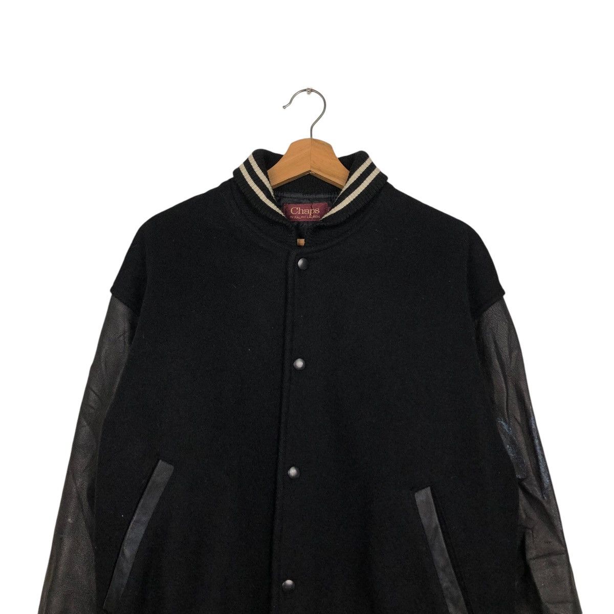 Ralph Lauren 🔥VINTAGE BOMBER JACKET LEATHER CHAPS RALPH LAUREN BIG LOGO Size US M / EU 48-50 / 2 - 5 Thumbnail