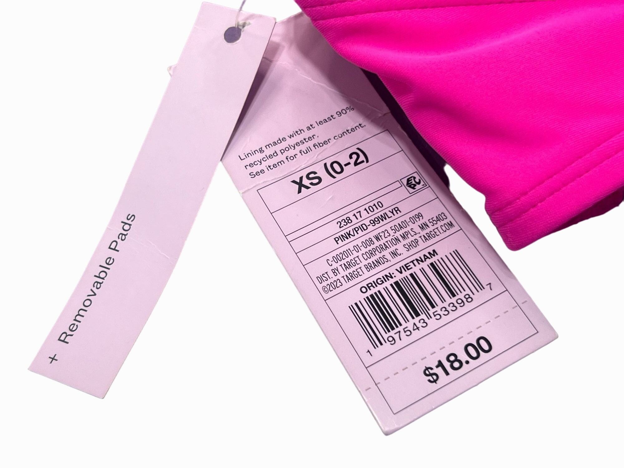 Other Wild Fable - Women's Smocked Bralette Bikini Top - Pink - Ex Size ONE SIZE - 7 Thumbnail