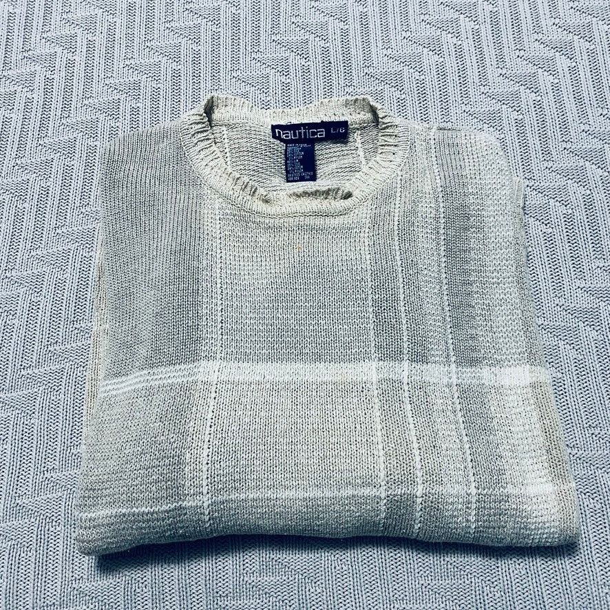 Nautica Vintage Nautica tan plaid linen silk sweater Size US L / EU 52-54 / 3 - 1 Thumbnail