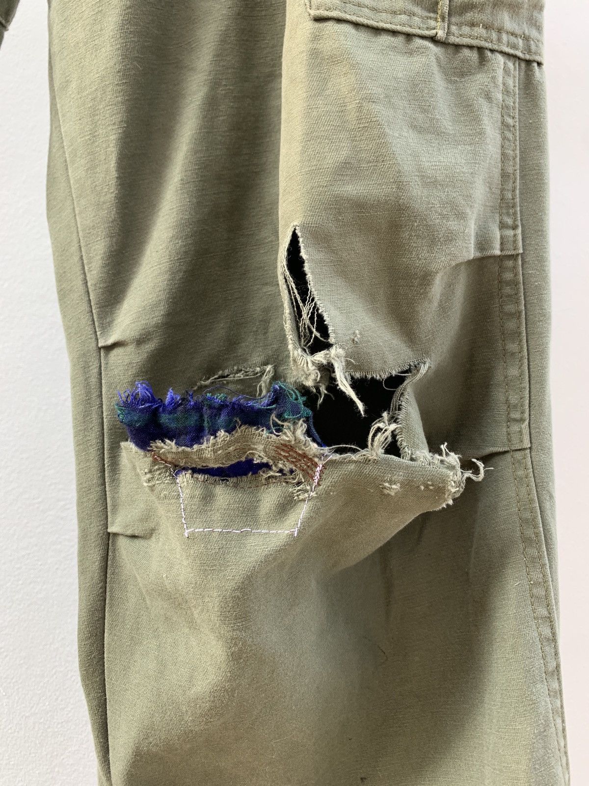 Vintage Vintage 90s Military Repaired Pants Distressed Grunge Size US 32 / EU 48 - 8 Thumbnail