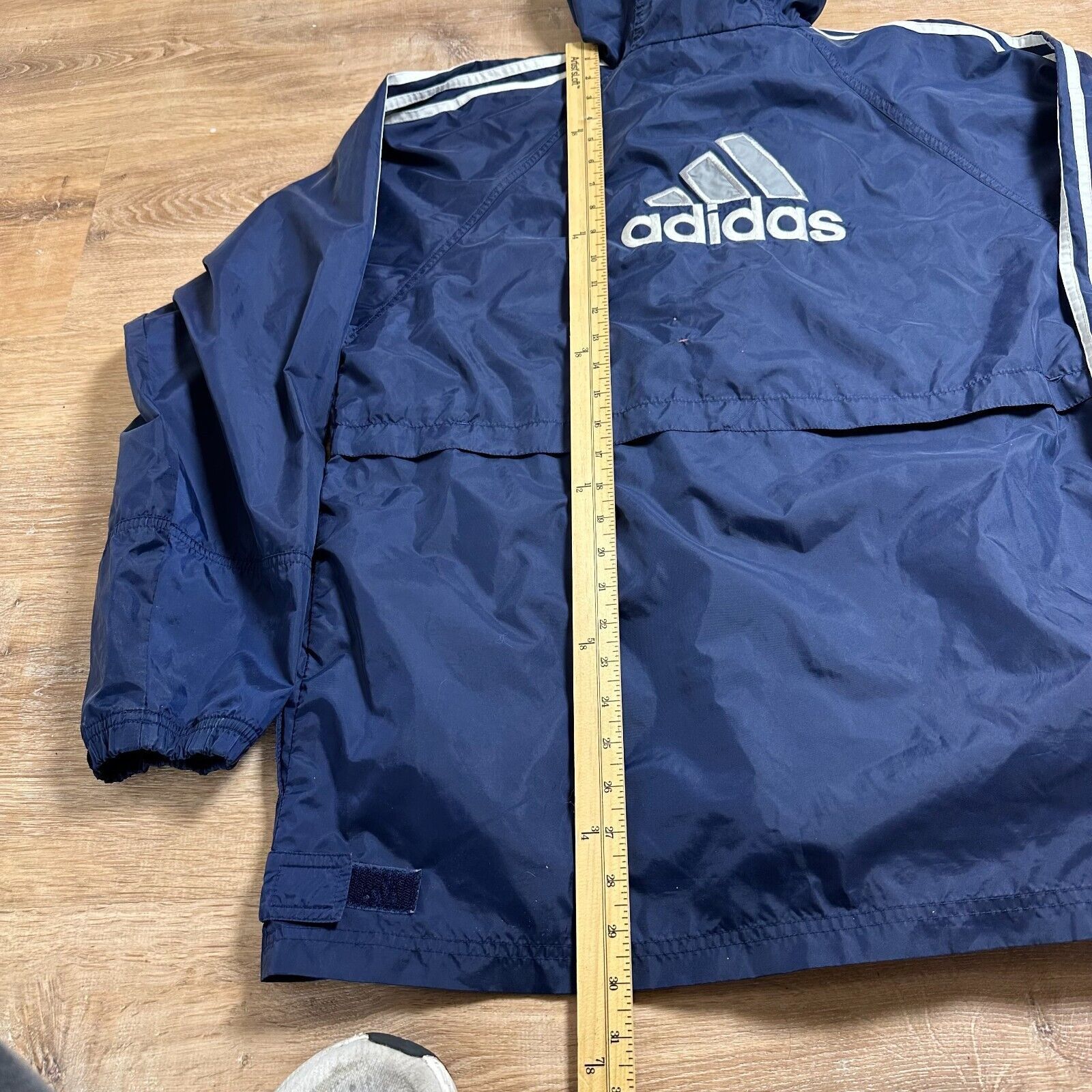 Adidas Vintage 90s Y2k Adidas Windbreaker Mens Medium Navy Blue Size US M / EU 48-50 / 2 - 7 Thumbnail