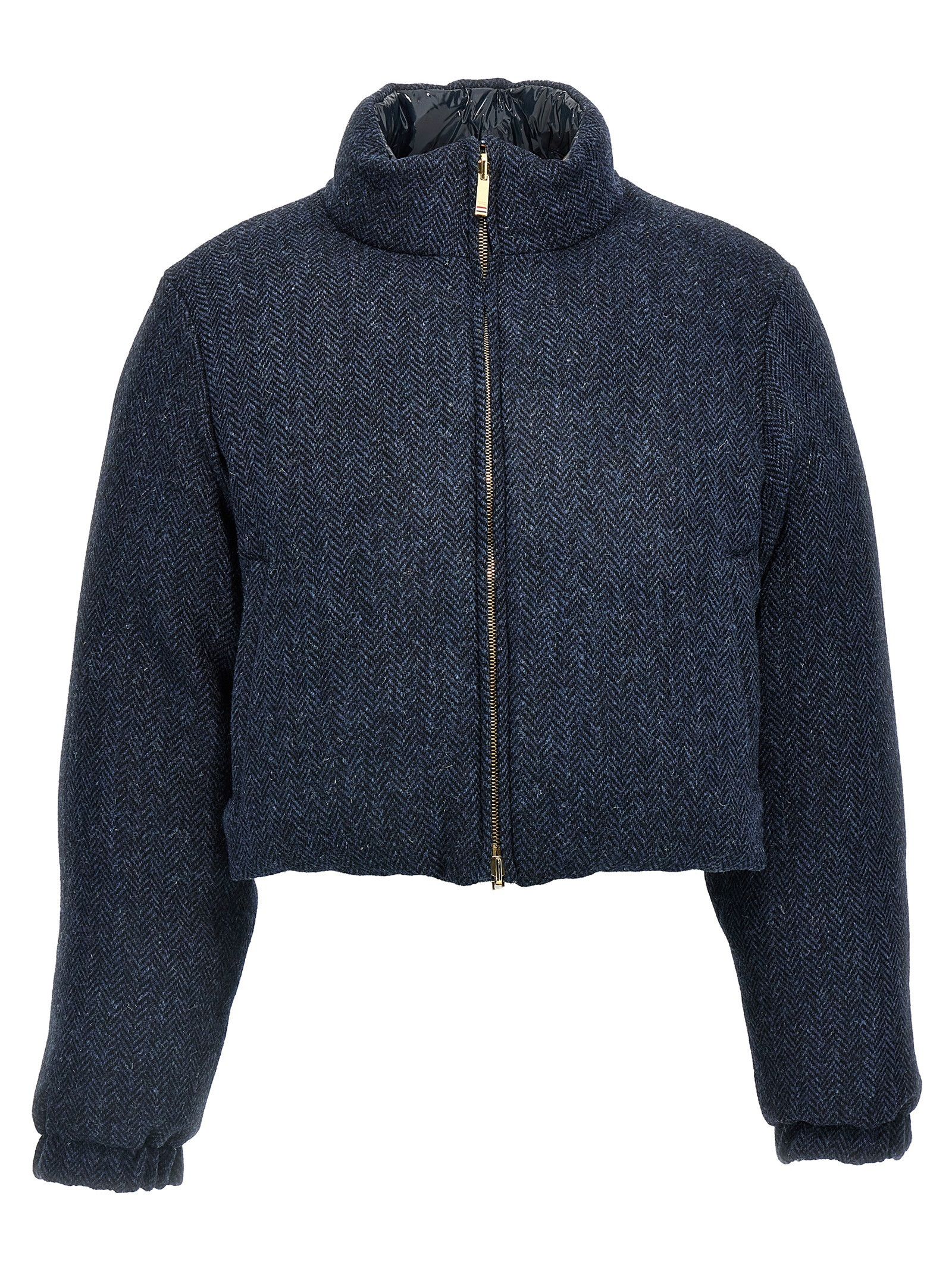 Thom Browne 'Herringbone Harris Tweed' Reversible Down Jacket Size S / US 4 / IT 40 - 1 Thumbnail