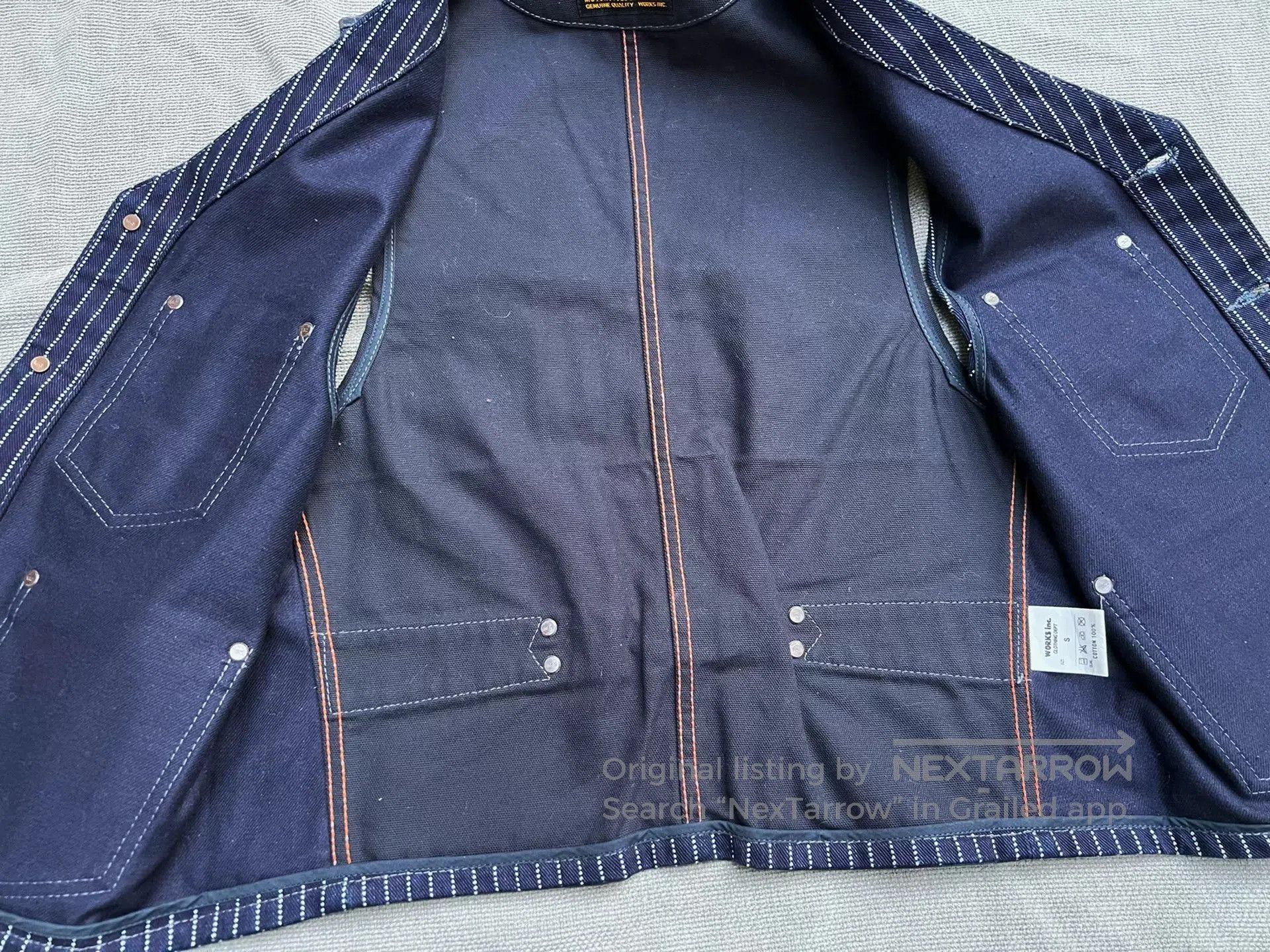 Iron Heart Iron Heart Blue Wabash Striped Vest. Size US S / EU 44-46 / 1 - 4 Thumbnail