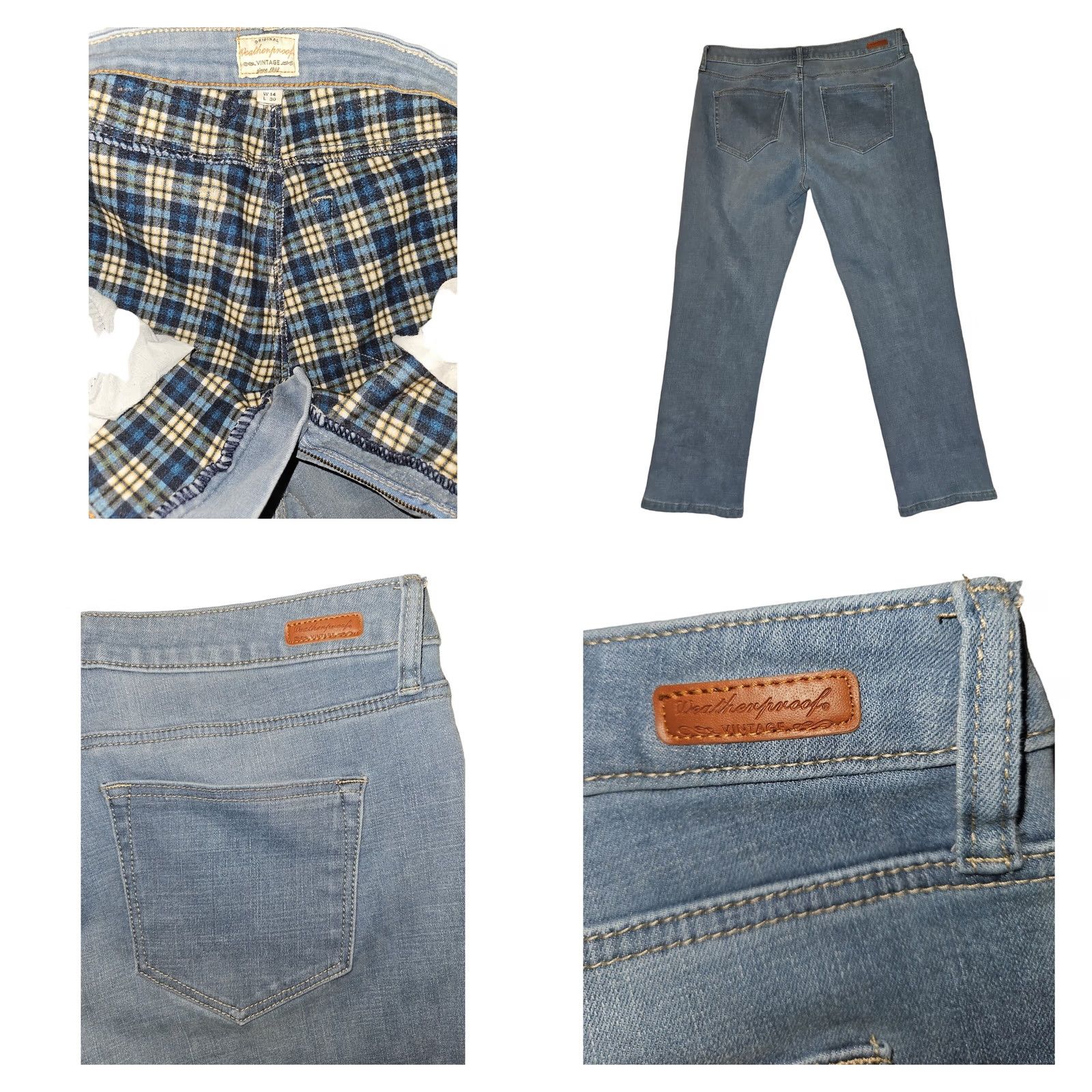 Weatherproof Weatherproof Vintage Fleece Lined Jeans Women's 14 Slim Straight Size 36" / US 14 / IT 50 - 8 Thumbnail