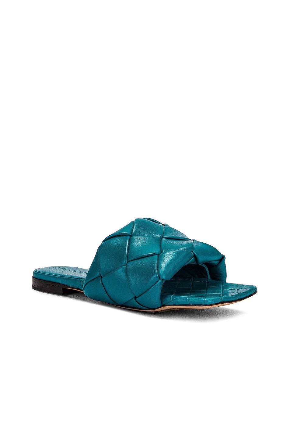 Bottega Veneta o1bcso1str0924 Lido Flat Sandal in Blue Size US 6 / IT 36 - 2 Thumbnail