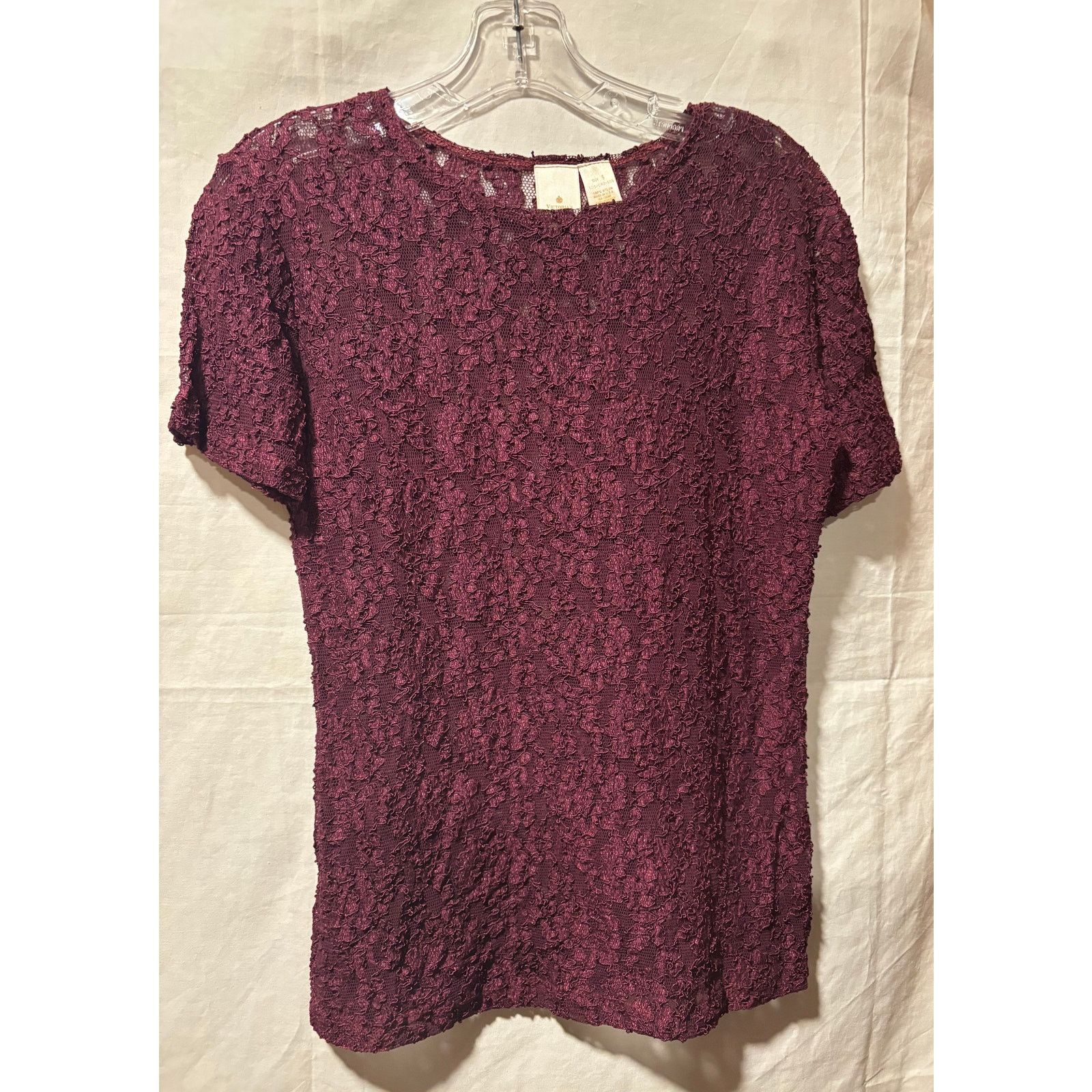 Victoria's Secret Victoria's Secret Vintage Plum Purple Stretch Lace Top Size S / US 4 / IT 40 - 2 Thumbnail