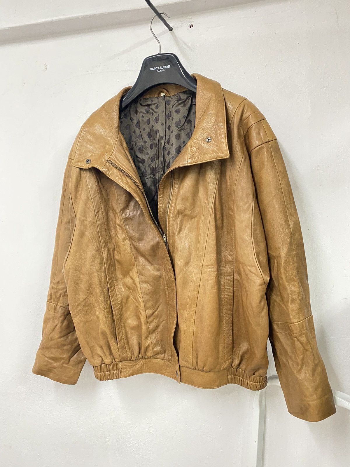 Junya Watanabe 80s Boxy Leather Jacket Vintage Cropped Army 90s Size US M / EU 48-50 / 2 - 8 Thumbnail
