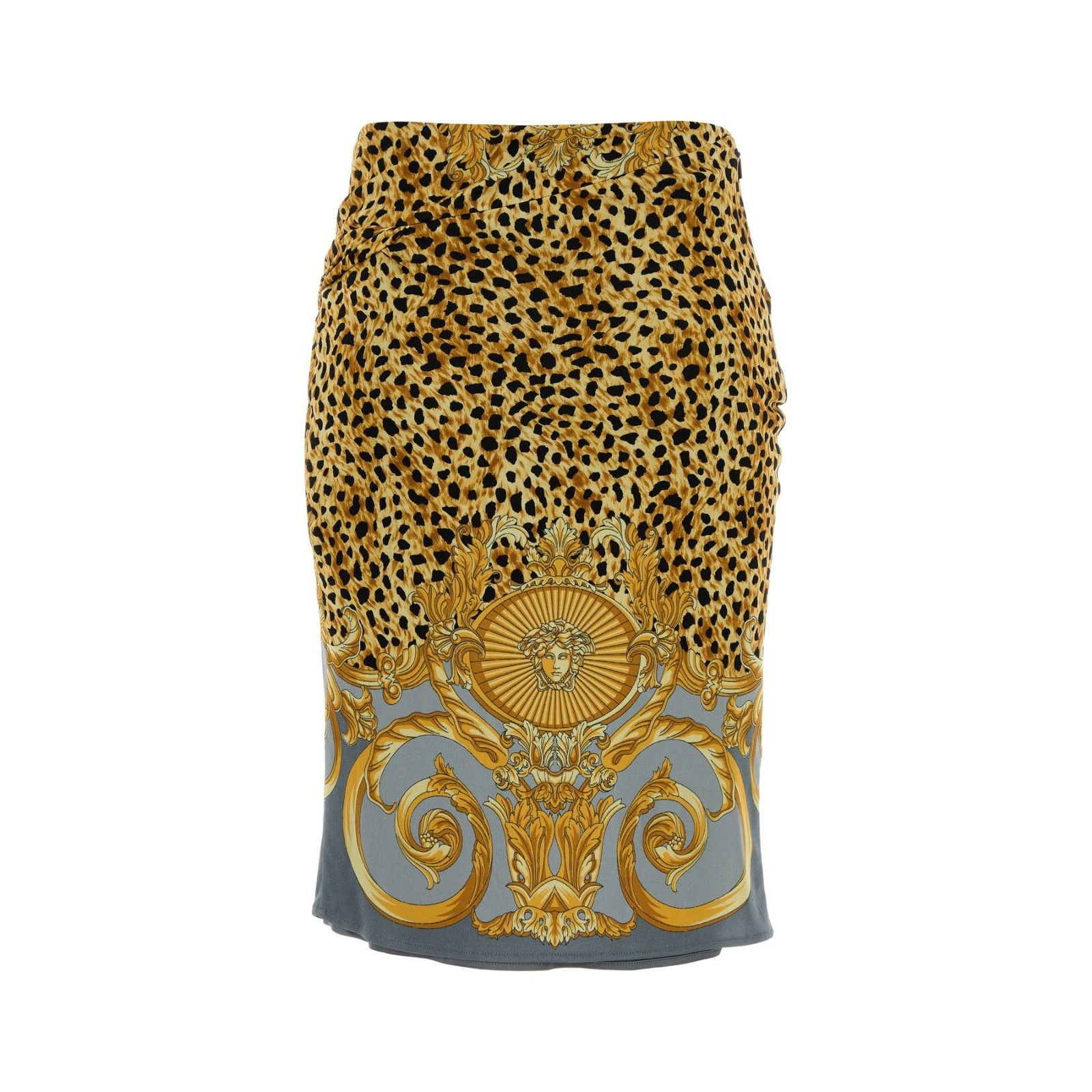 Versace VERSACE Multicolor Printed Jersey Skirt New & Authentic (Wom Size 27" / US 4 / IT 40 - 2 Thumbnail