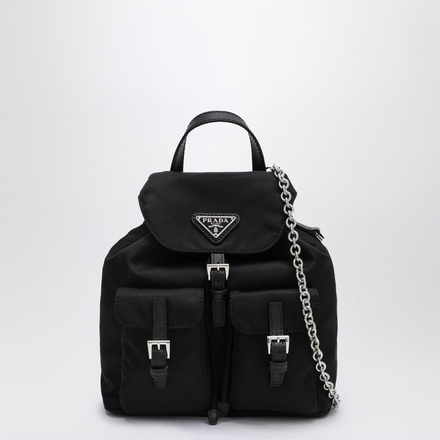 Prada o1d2blof0924 Size : OS / Logo Backpack Bag In Black Size ONE SIZE - 1 Thumbnail