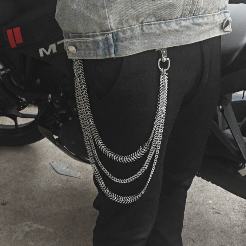Japanese Brand × Jewelry Minimalist Fishbone Pants Chain Punk Style Size ONE SIZE - 5 Thumbnail