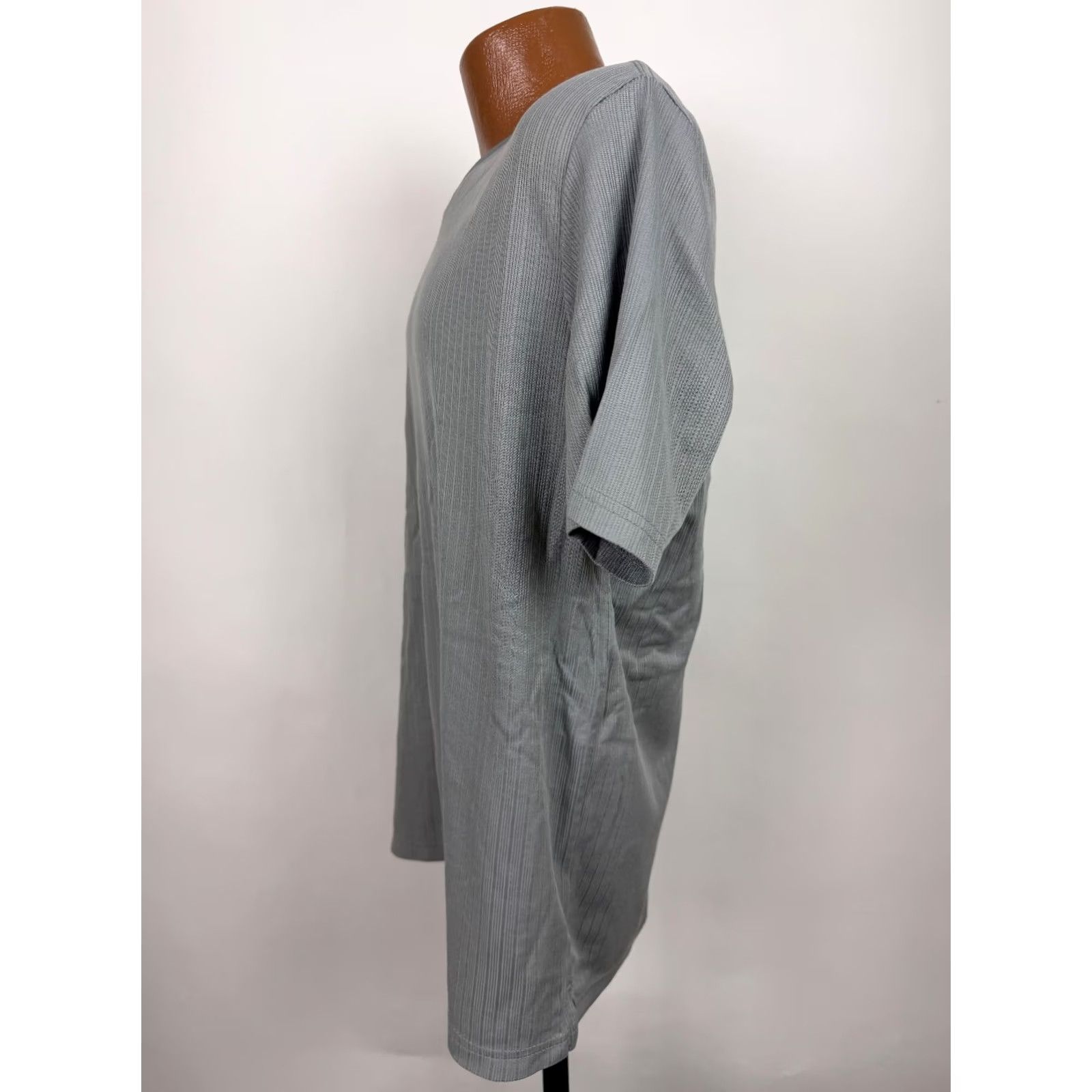 Joseph Abboud Joseph Abboud V-Neck Ribbed Shirt Men XL Gray T-Shirt Vintage 2000s Lightweight Outdoor Cotton Polyester Jersey Short Sleeve Size US XL / EU 56 / 4 - 6 Thumbnail