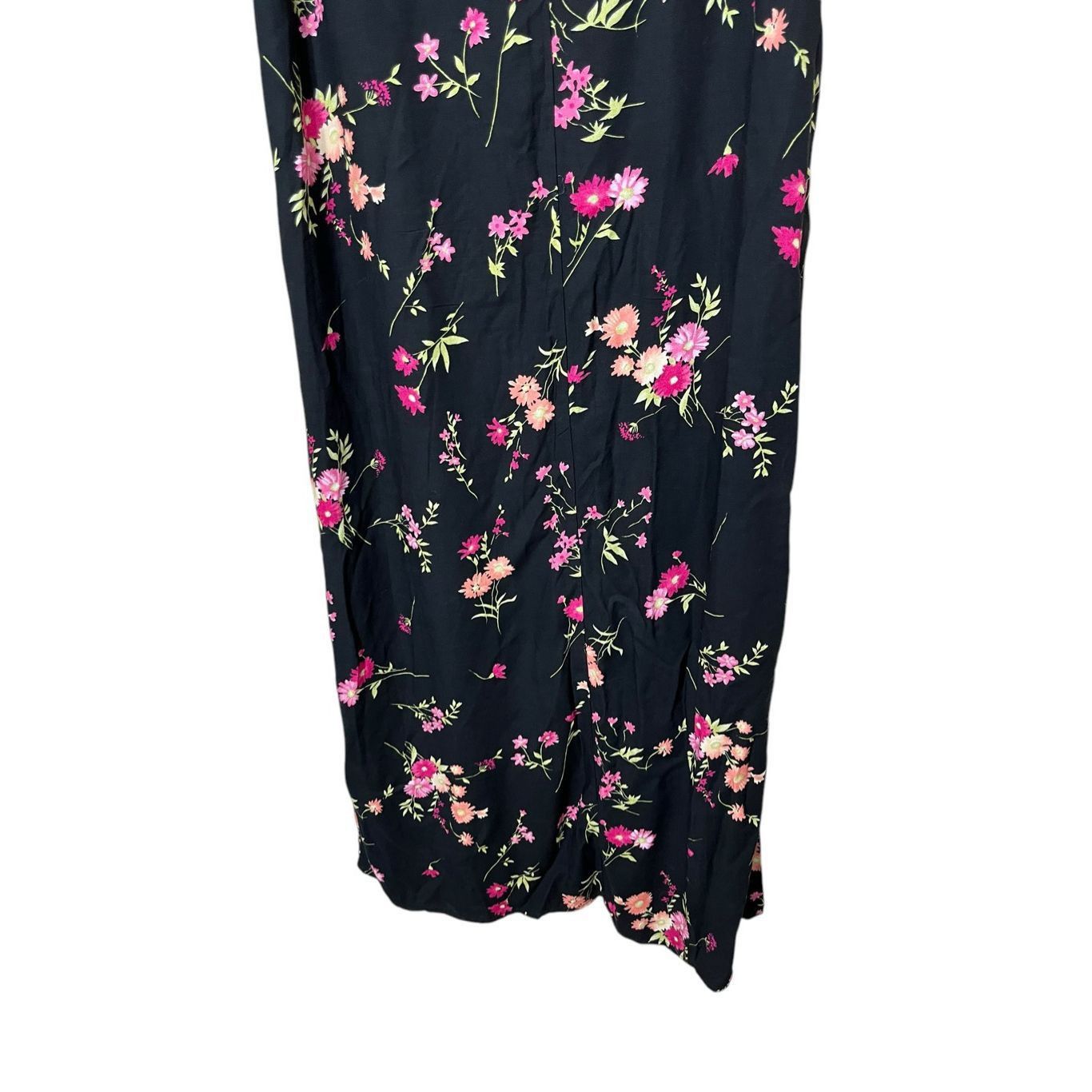 Other Vintage Studio Ease 90s Black Floral Print Maxi Dress Size 10 Size L / US 10 / IT 46 - 7 Thumbnail
