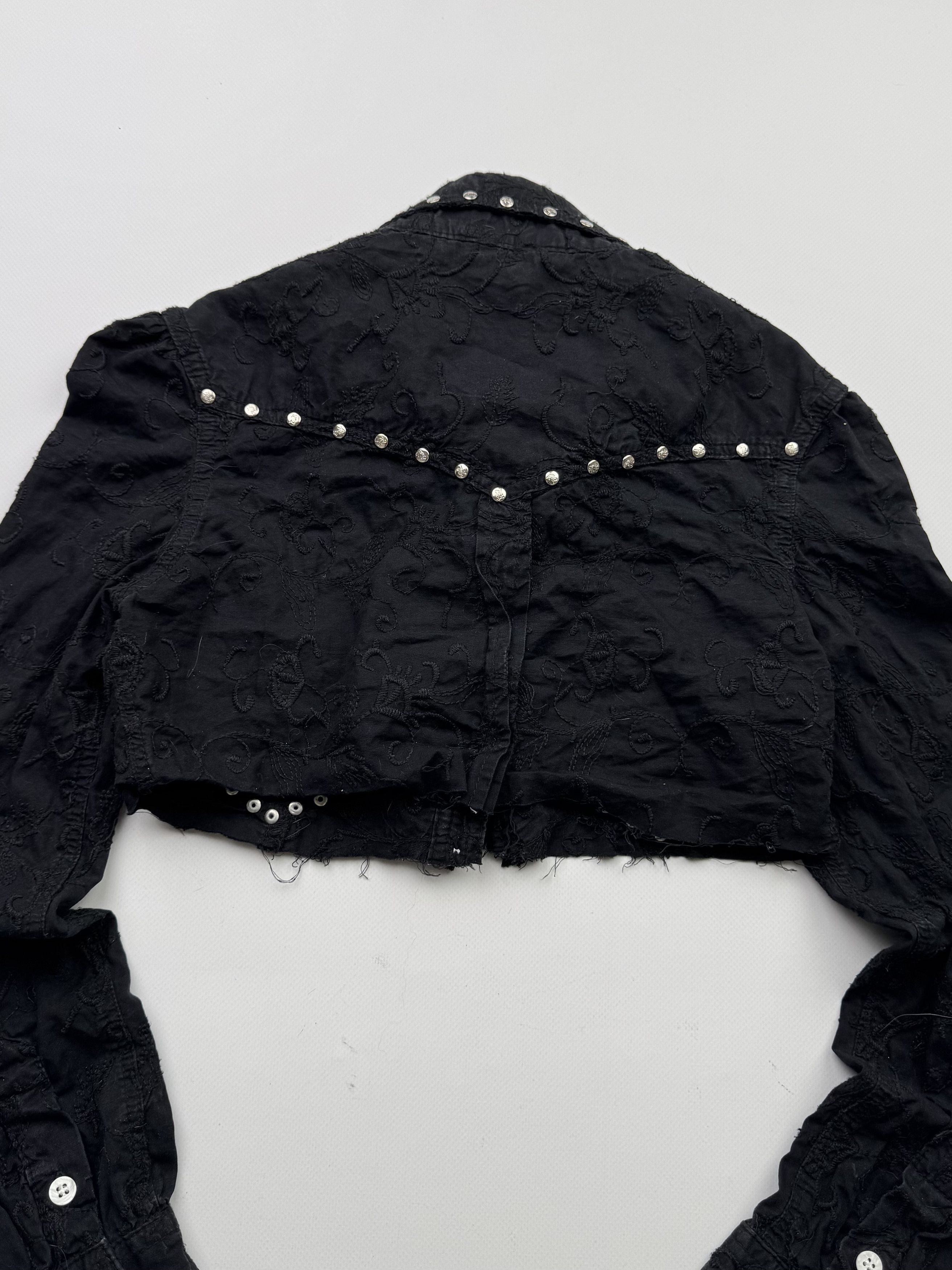 Japanese Brand Vintage Cropped Blouse B600(V176)E2 Size S / US 4 / IT 40 - 4 Thumbnail