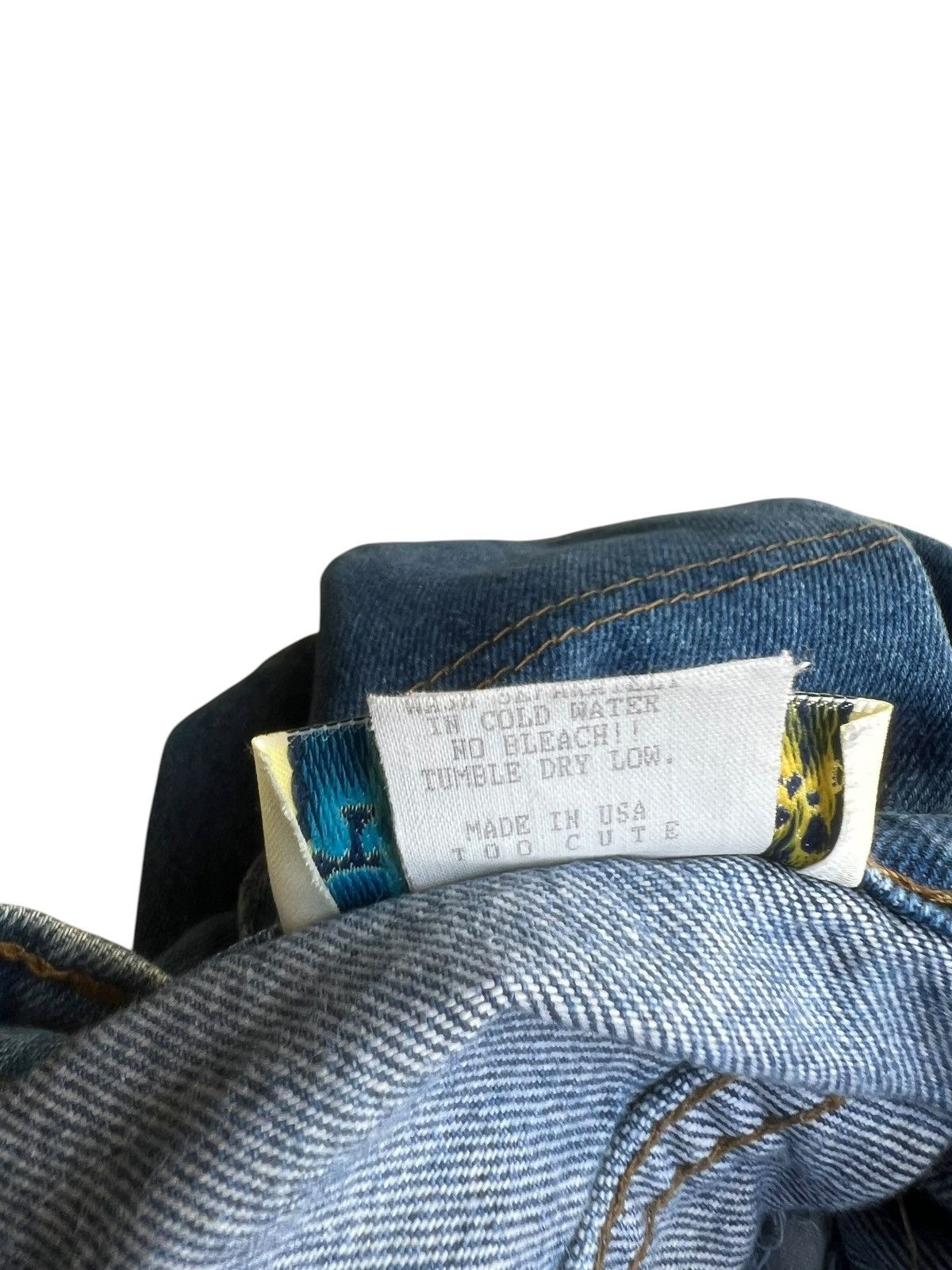 Too Cute Guetta Bros. 90s Too Cute Guetta Bros X Disney Mickey Minnie Denim Jeans Size US 31 - 21 Thumbnail
