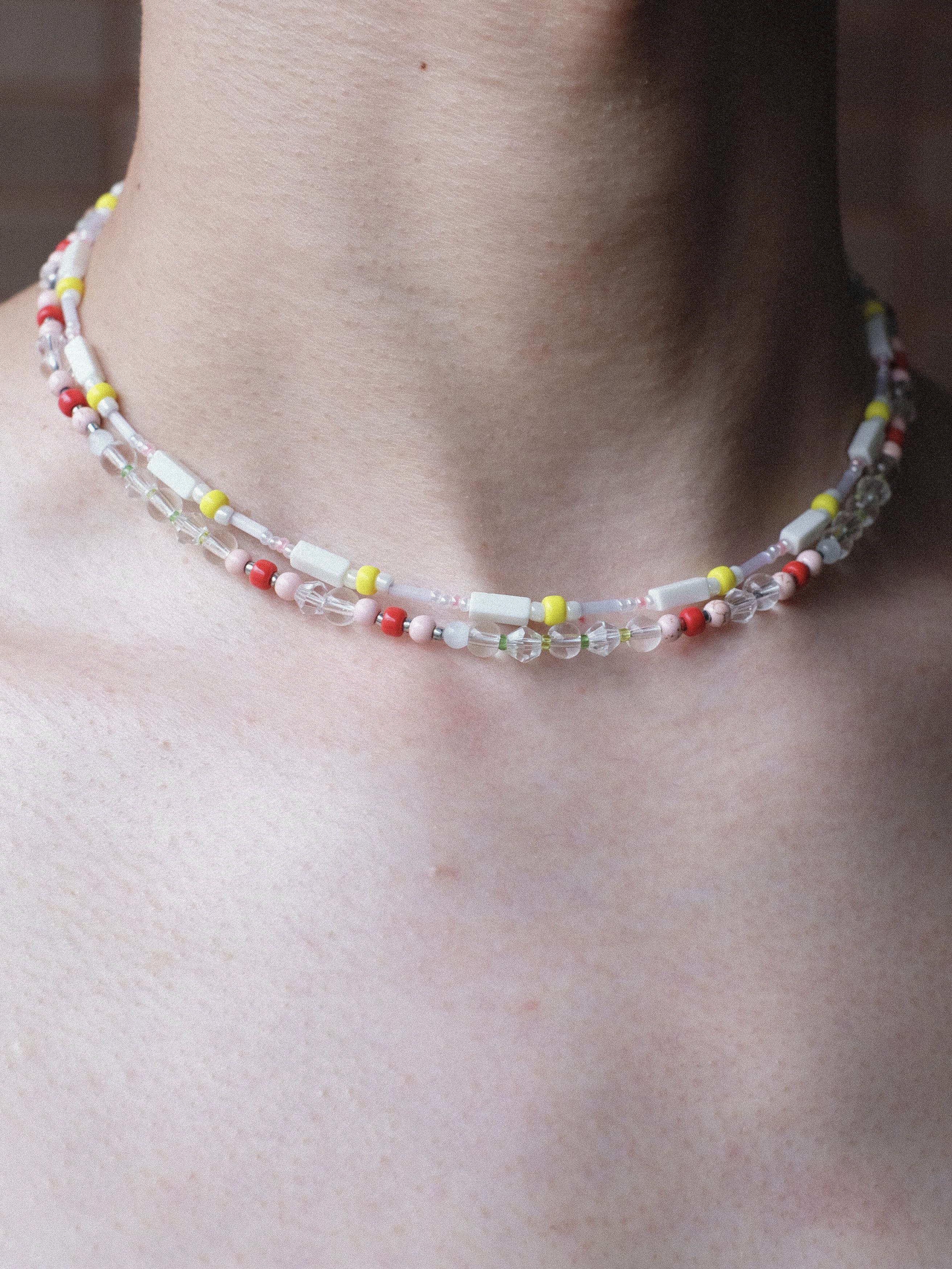 Handmade × Japanese Brand ute Yellow Japan Seed Beads Handmade Beaded Necklace 16.1in Size ONE SIZE - 3 Thumbnail