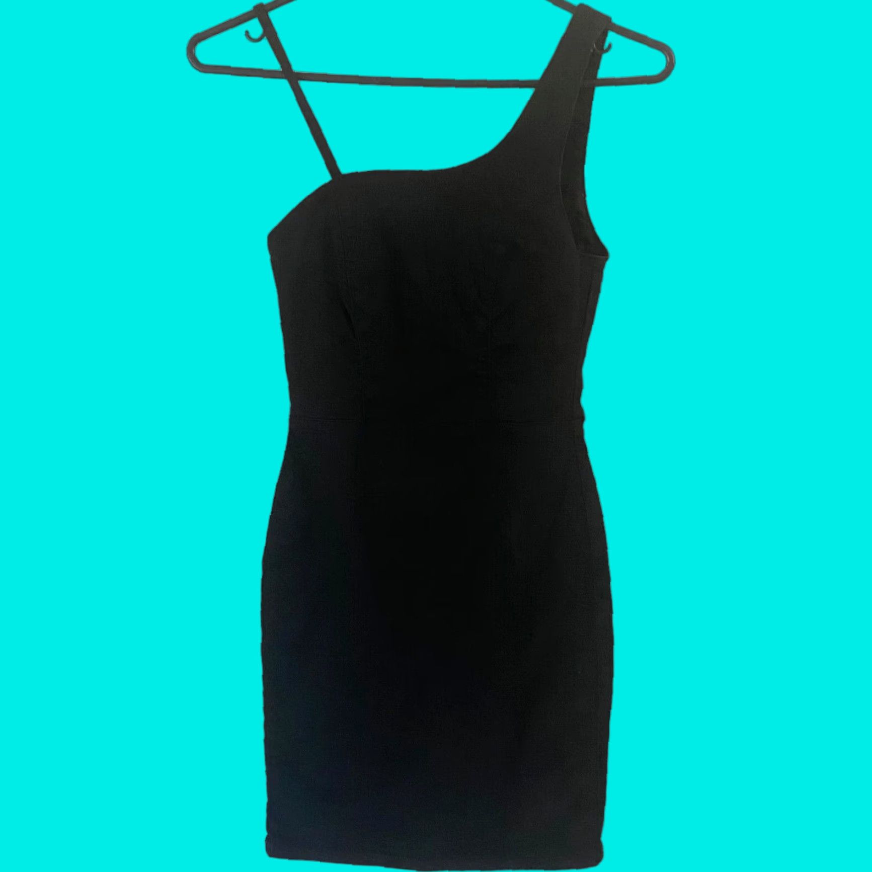 Topshop Topshop Body-Con Mini Dress Women's 4 Black Sleeveless One-Shoulder Zip Casual Party/Cocktail Woman Dress Bodycon Mini Size S / US 4 / IT 40 - 1 Thumbnail