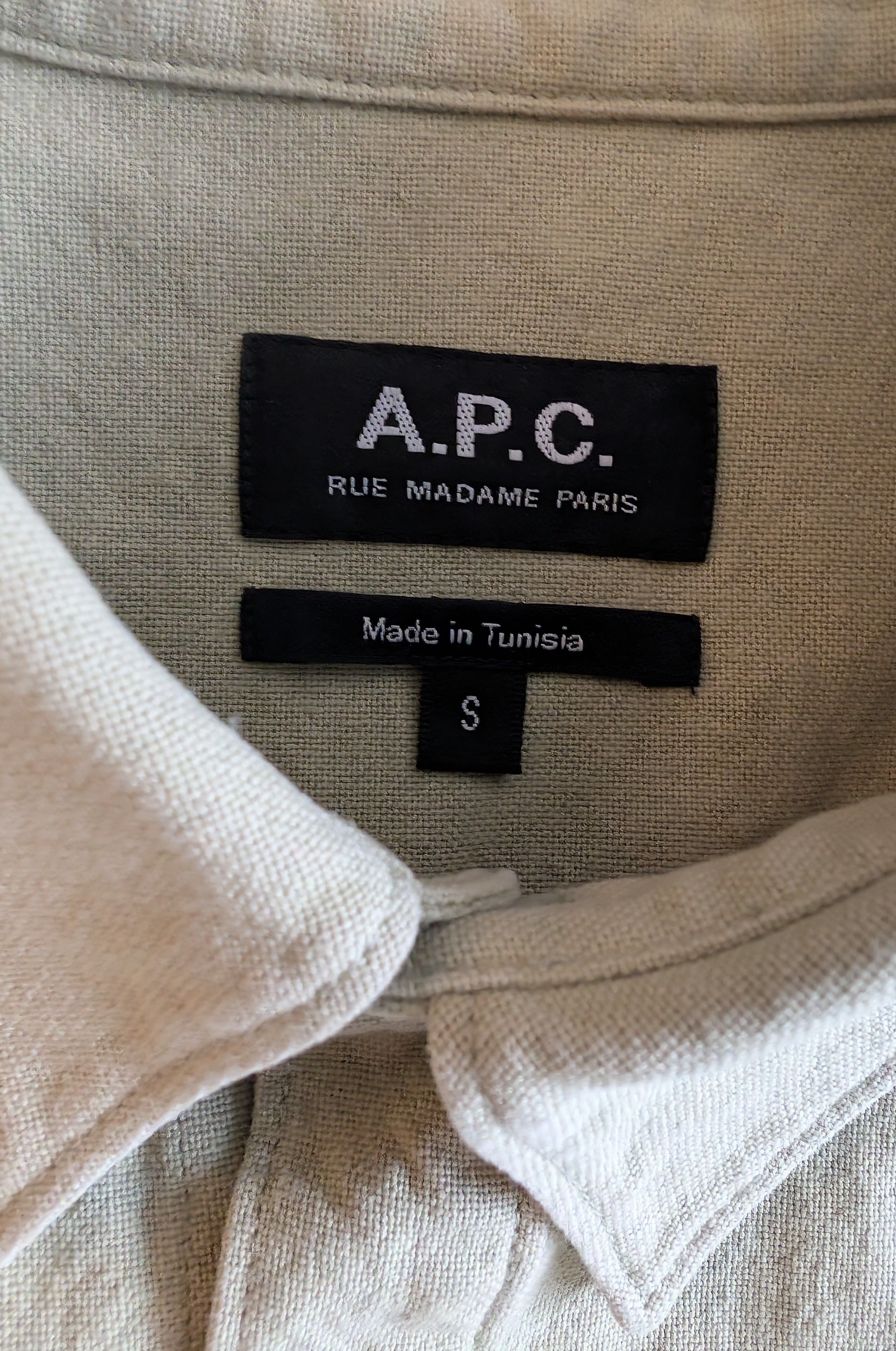 A.P.C. A.P.C. Cotton Linen Overshirt Deep Khaki Made in Tunisia Size US S / EU 44-46 / 1 - 3 Thumbnail