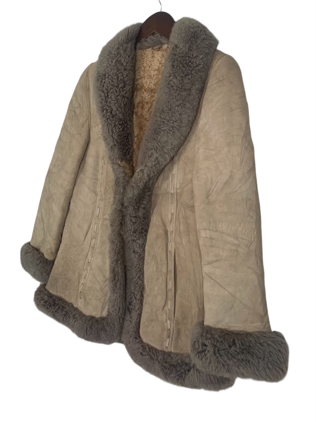 Designer × Vintage Vintage ADAR made in spain echt leder faux fur coat Size S / US 4 / IT 40 - 4 Thumbnail