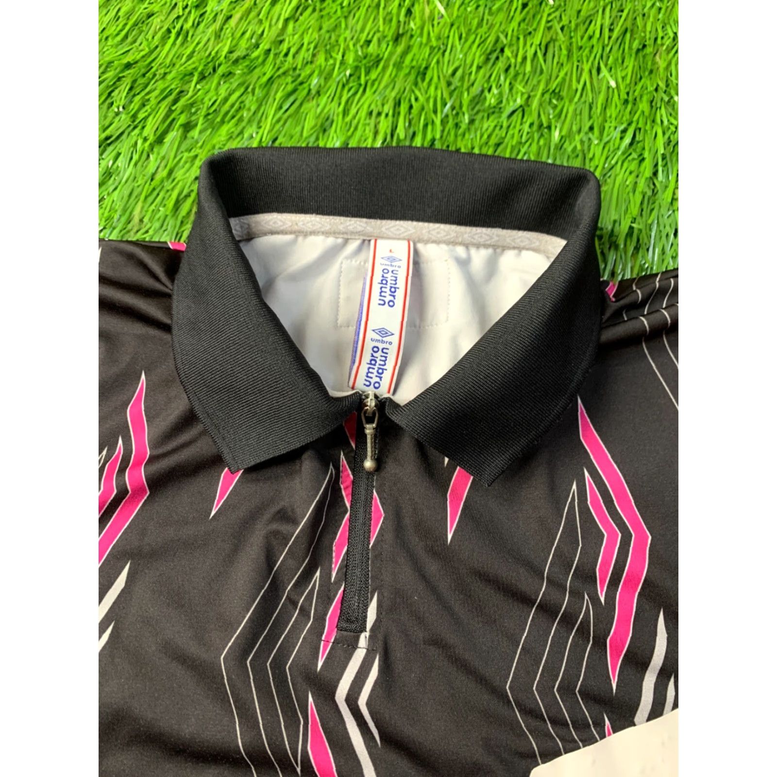 Umbro UMBRO ORIGINAL POLO SHIRT T-SHIRT JERSEY SIZE L LARGE MEN Casual Zip Polo Shirt Shirt Size US L / EU 52-54 / 3 - 4 Thumbnail