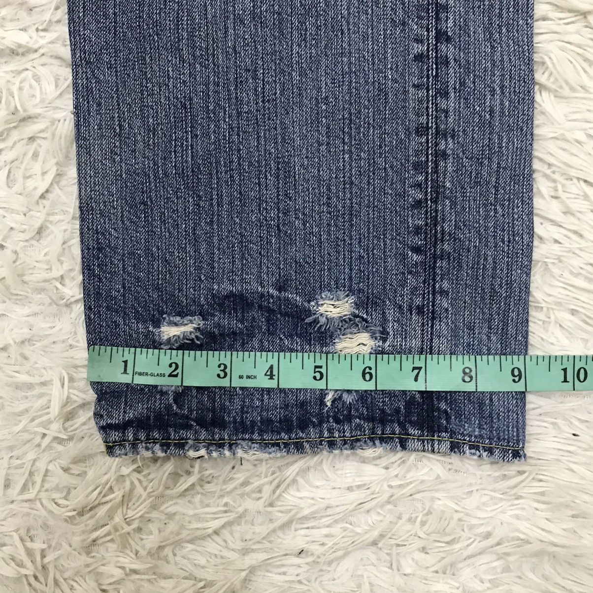 If Six Was Nine Vintage Bartack Work Clothing Distressed Denim Jeans Size US 34 / EU 50 - 20 Thumbnail