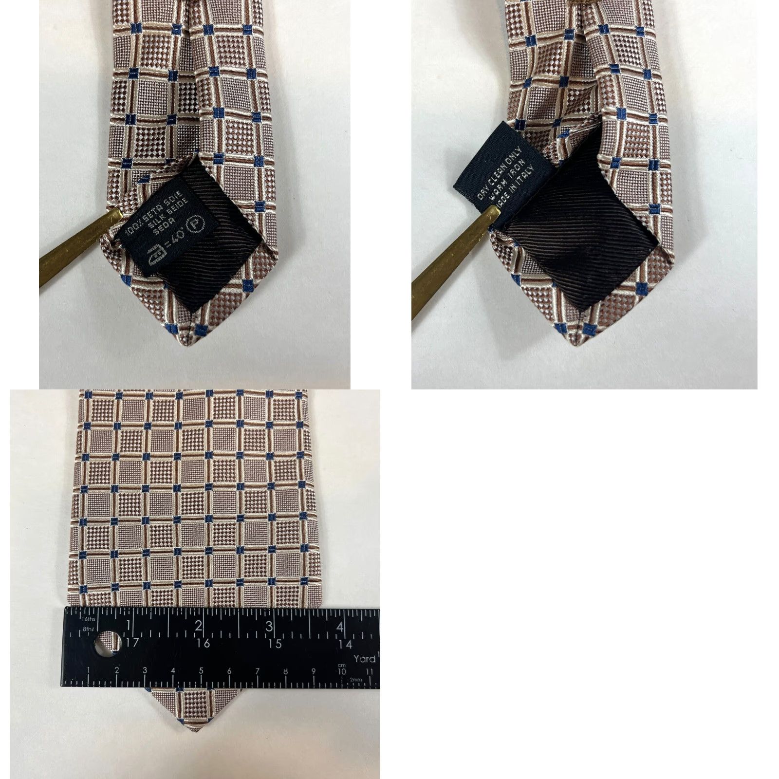 Ermenegildo Zegna Ermenegildo Zegna Tie Men's Silk Luxury Geometric Textured Multicolor Made in Italy Size ONE SIZE - 8 Thumbnail
