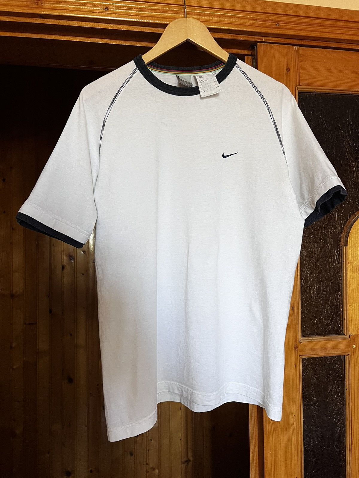 Nike × Vintage Nike t-shirt swoosh vintage Size US L / EU 52-54 / 3 - 8 Thumbnail