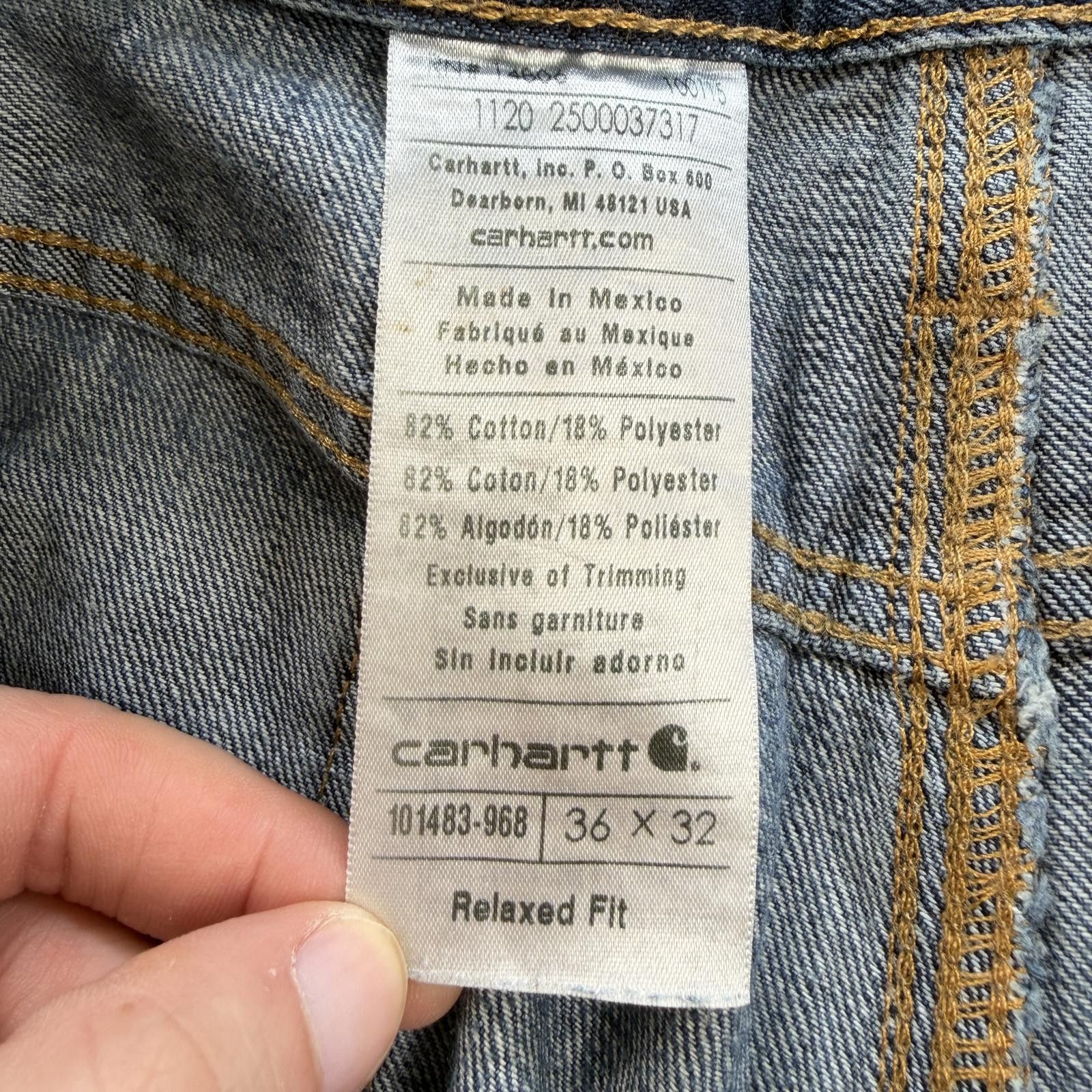 Carhartt Carhartt Relaxed Fit Jeans Mens 36x32 Blue Denim Workwear Size US 36 / EU 52 - 6 Thumbnail