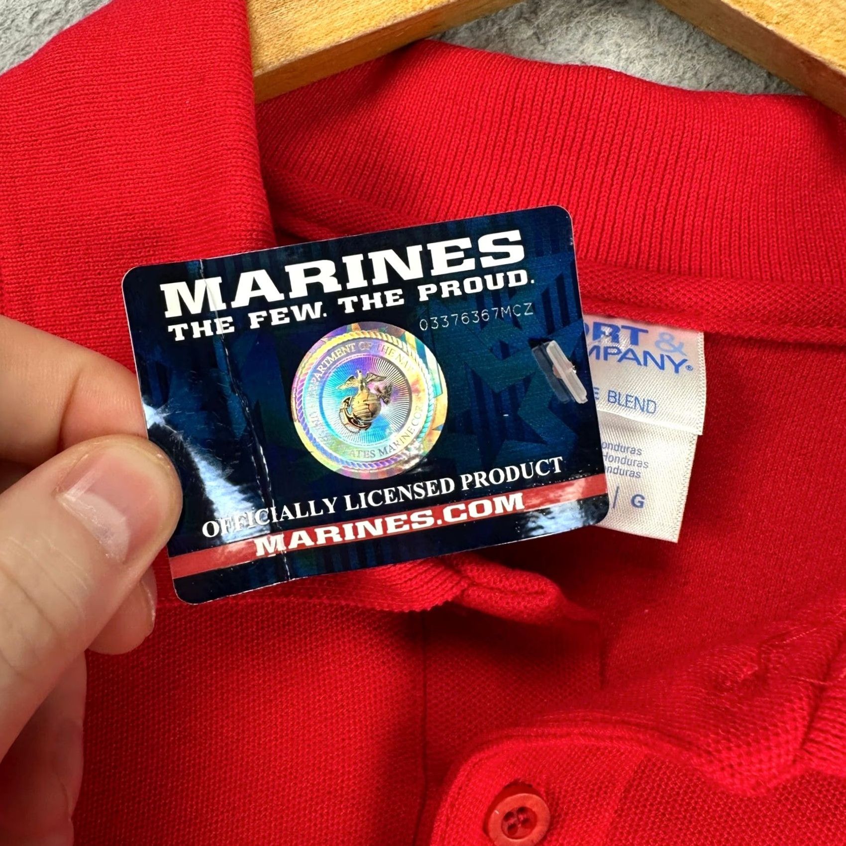 Port & Company Marines Port & Company Polo Shirt Mens Large Red Short Sleeve Casual Golf Rugby NEW Size US L / EU 52-54 / 3 - 6 Thumbnail