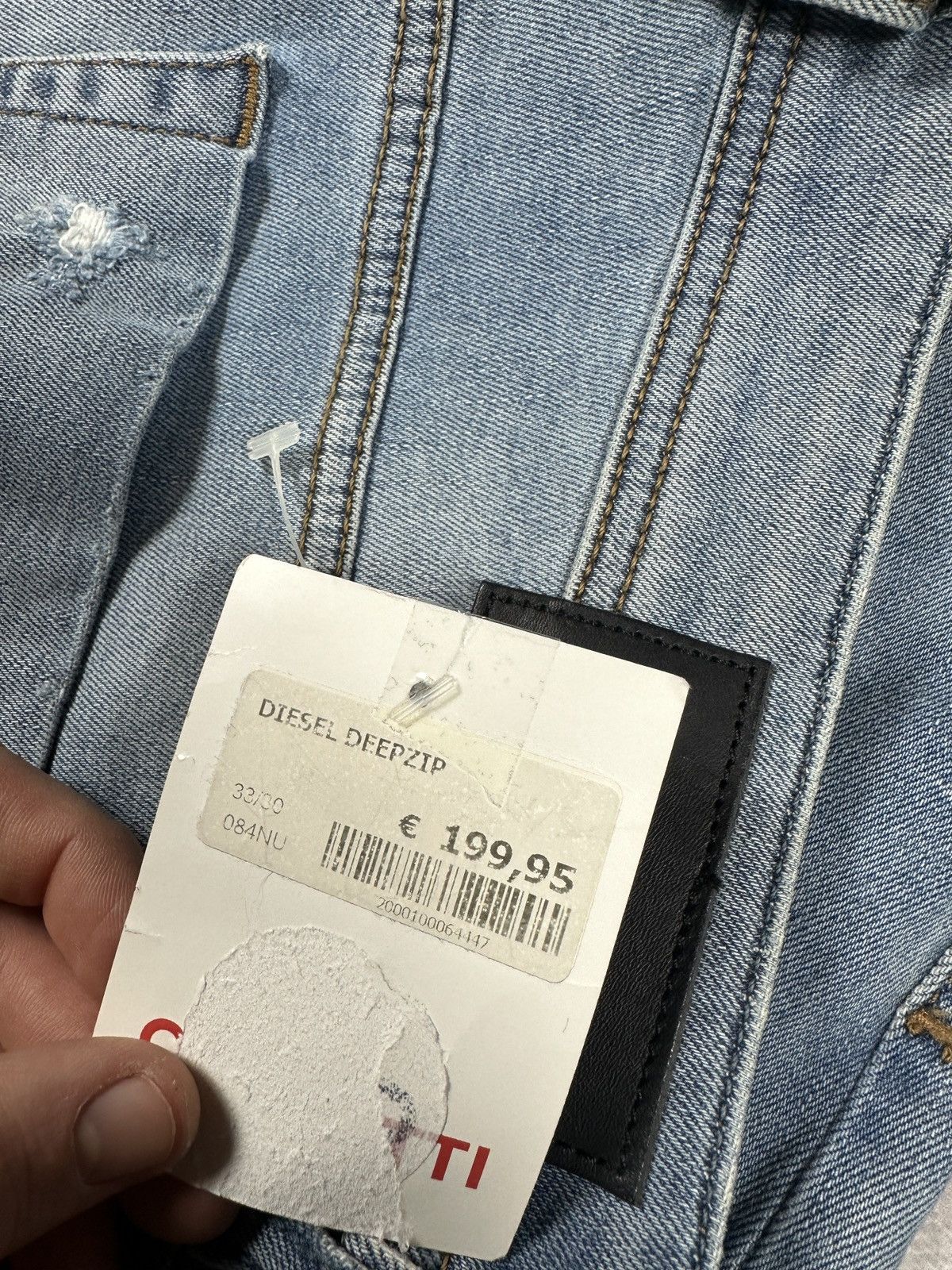 Diesel Vintage Diesel Logo Jeans Very Rare Denim USA Deepzip 33 Y2K Size US 33 - 6 Thumbnail