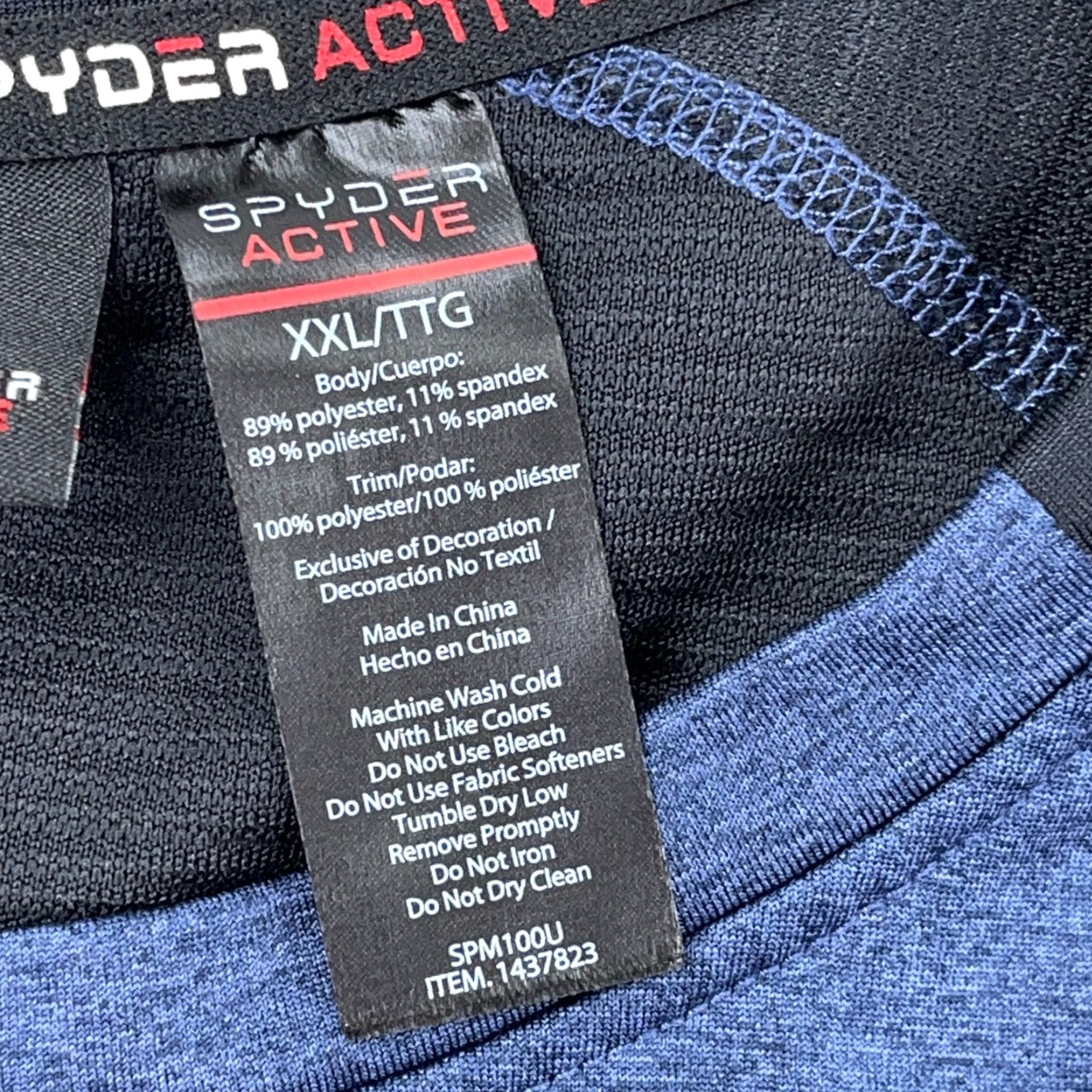 Spyder Spyder Sweatshirt Men 2XL Navy Pullover Crew Neck Long Sleeve Zip All Seasons Performance Hiking Active Modern Sports Logo Jersey Blue 2XL Mens Size US XXL / EU 58 / 5 - 5 Thumbnail